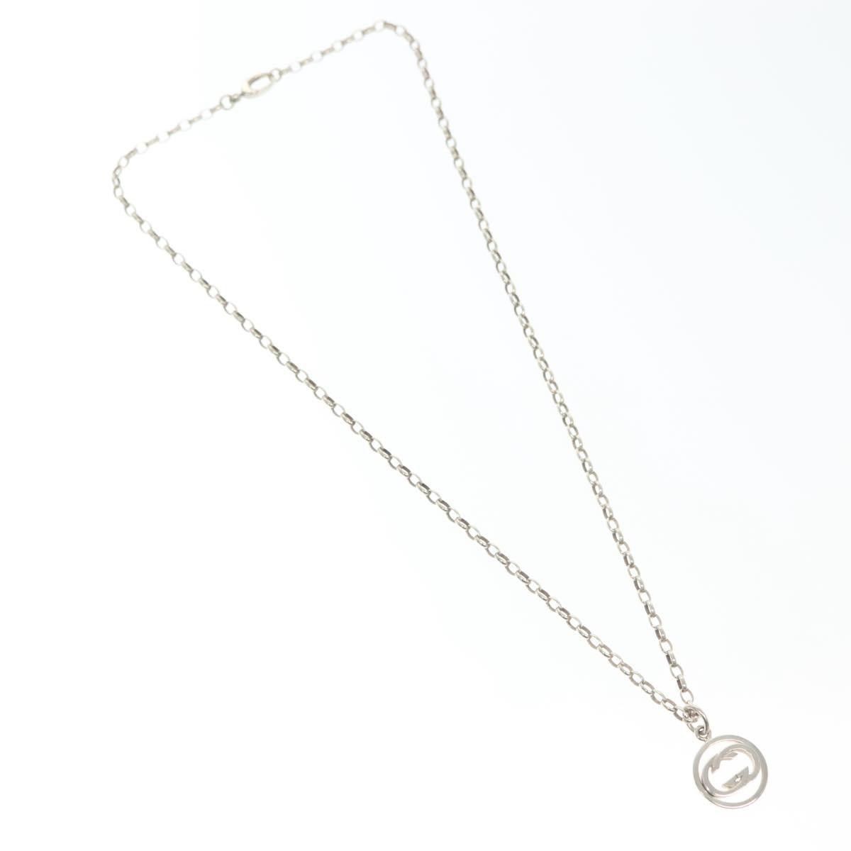 Gucci Gucci Engraved Interlocking G Chain Link Pendant Necklace Sterling Silver Size ONE SIZE - 1 Thumbnail
