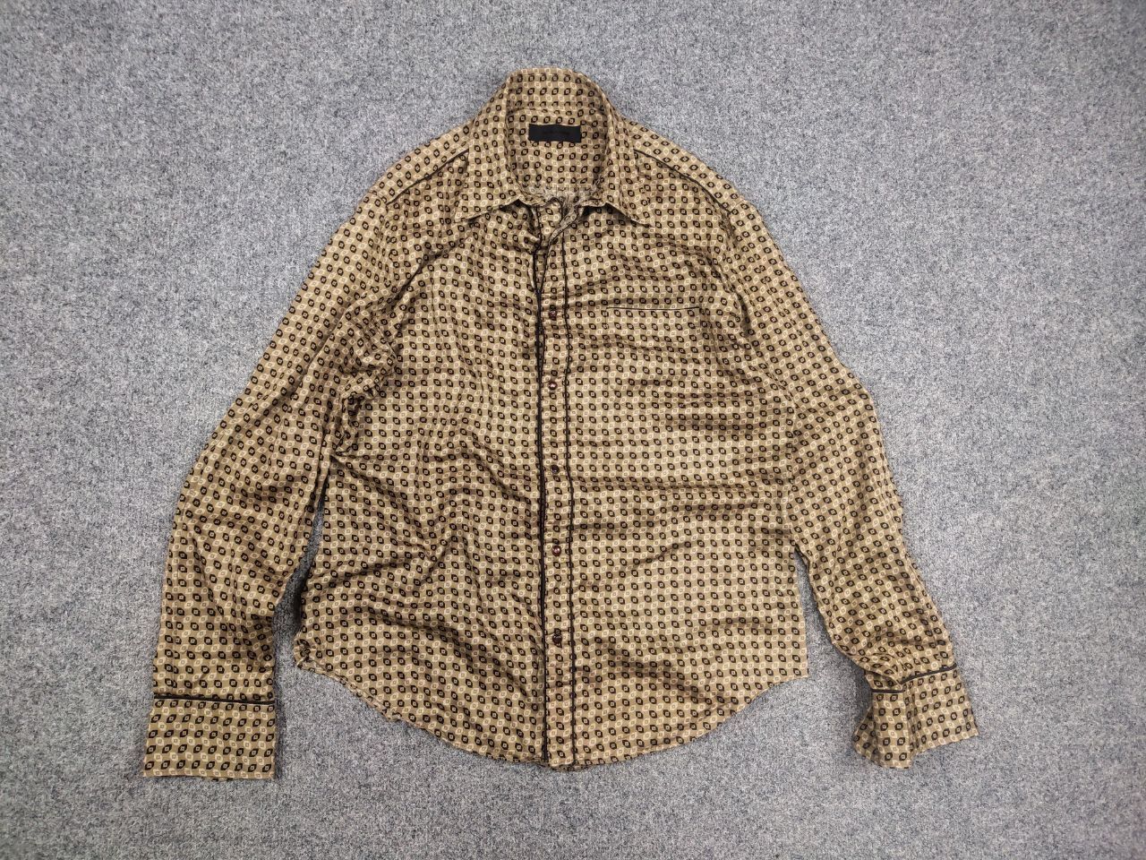 Nicole Farhi Nicole Farhi Itali Design Gold Pattern button-down shirt Size US L / EU 52-54 / 3 - 8 Thumbnail