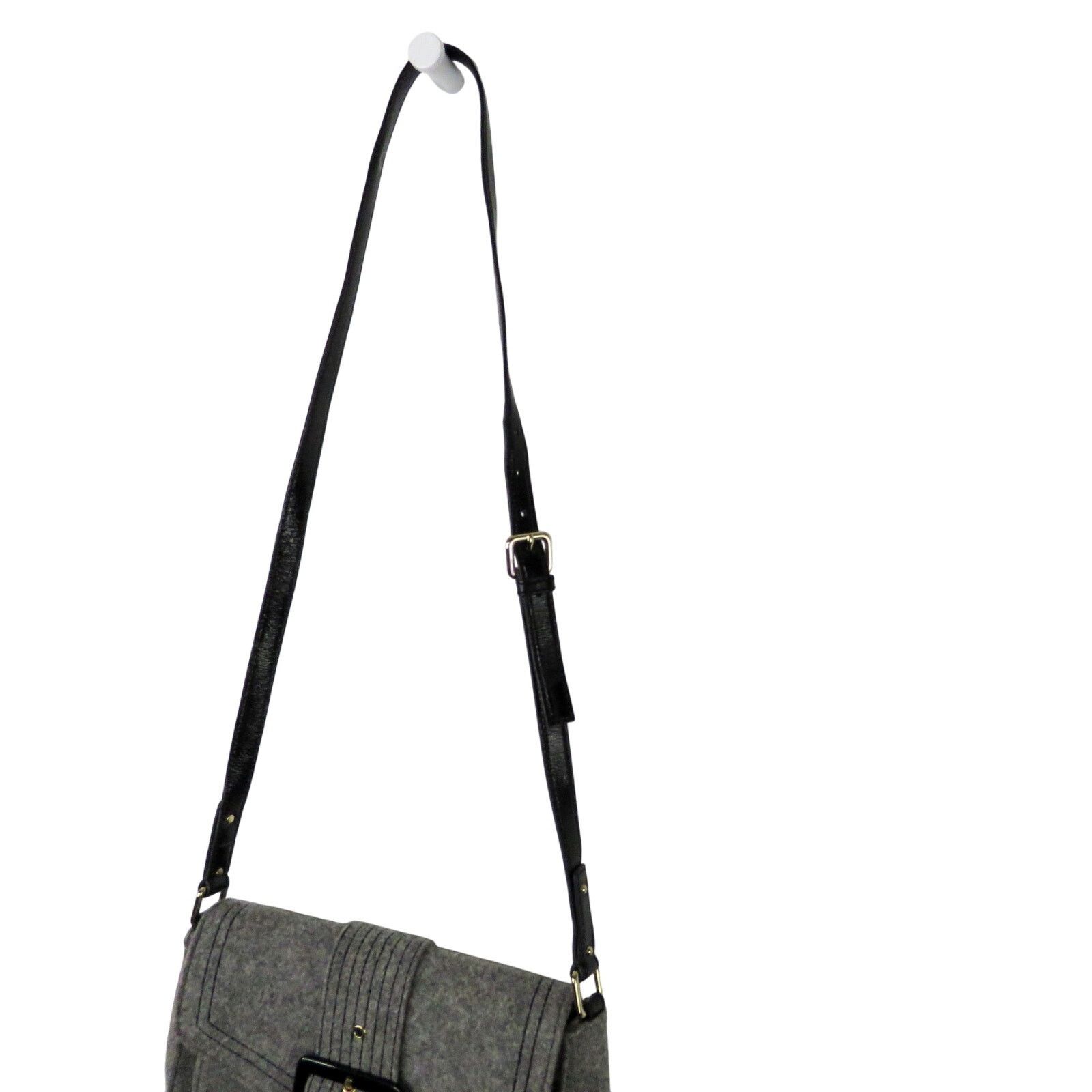 Kate Spade Kate Spade Raleigh Walker Park Wool Crossbody Bag Gray Size ONE SIZE - 5 Thumbnail