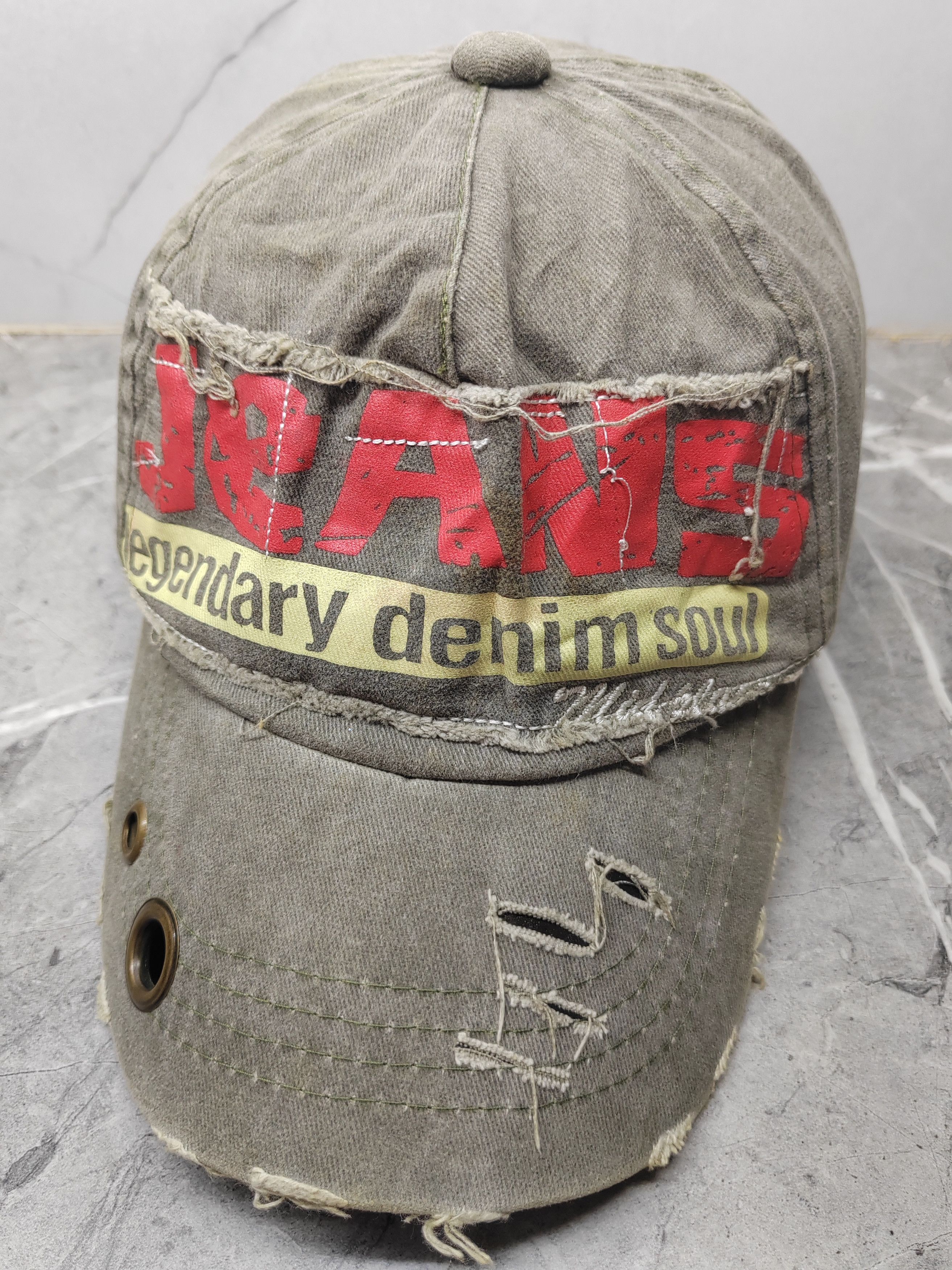 Japanese Brand Vintage Jeans Legendary Denim Soul Distressed Style Cap Size ONE SIZE - 1 Thumbnail