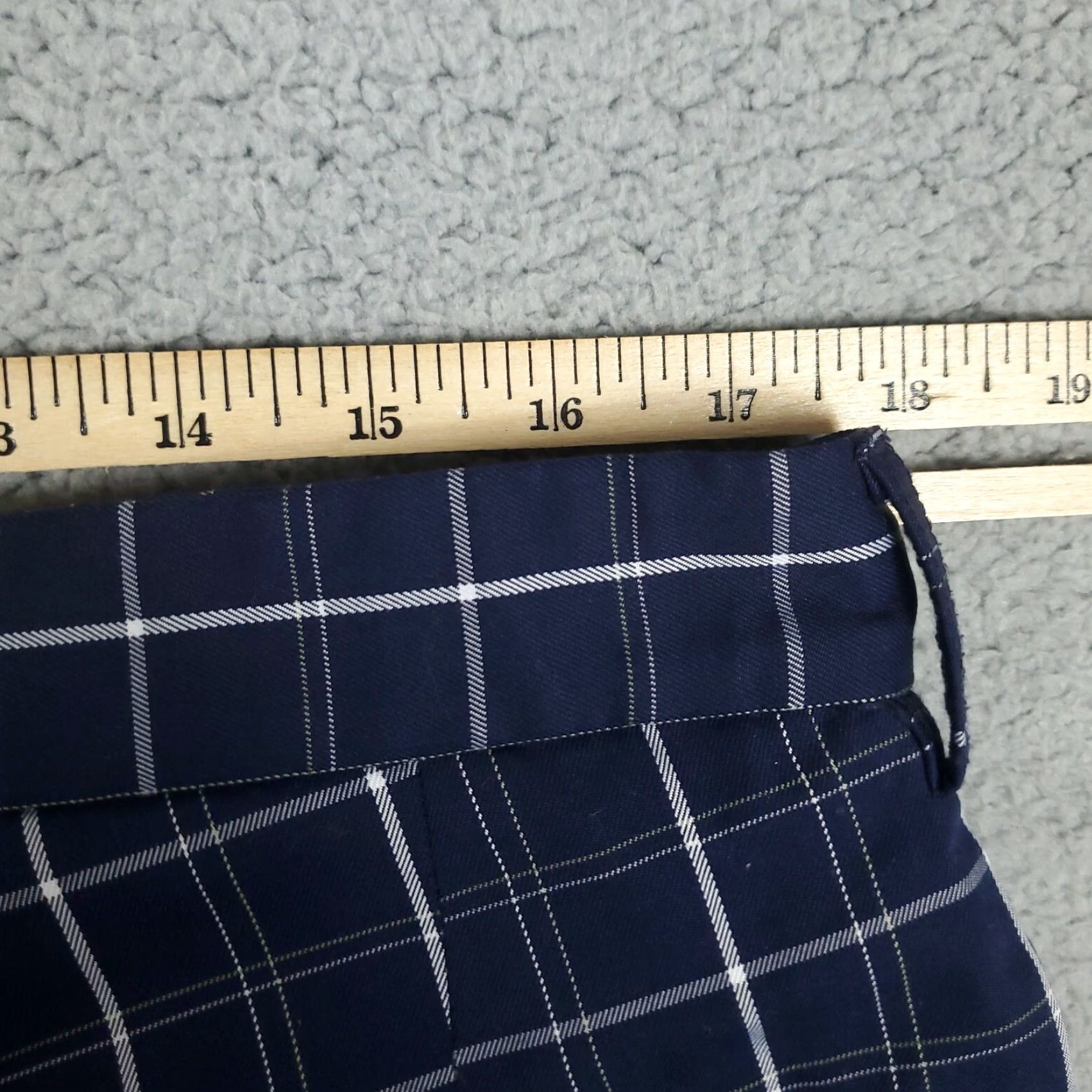 Vintage Pebble Beach Performance Blue Plaid Flat Front Chinos Shorts Mens Size 36 Size US 36 / EU 52 - 4 Thumbnail