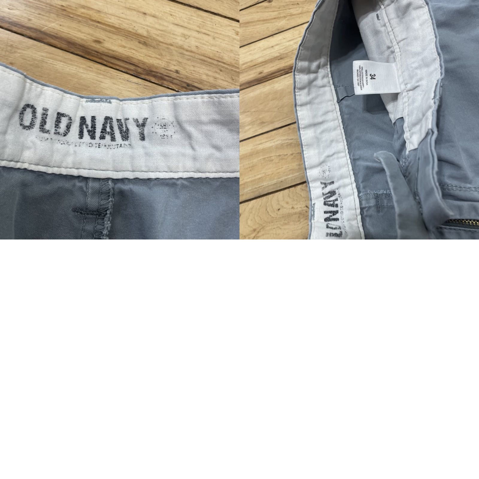 Old Navy VINTAGE Old Navy Shorts Men 34 Flat front Chino Lounge Light Blue Gray Beach Fade 34x9 Size US 34 / EU 50 - 10 Thumbnail