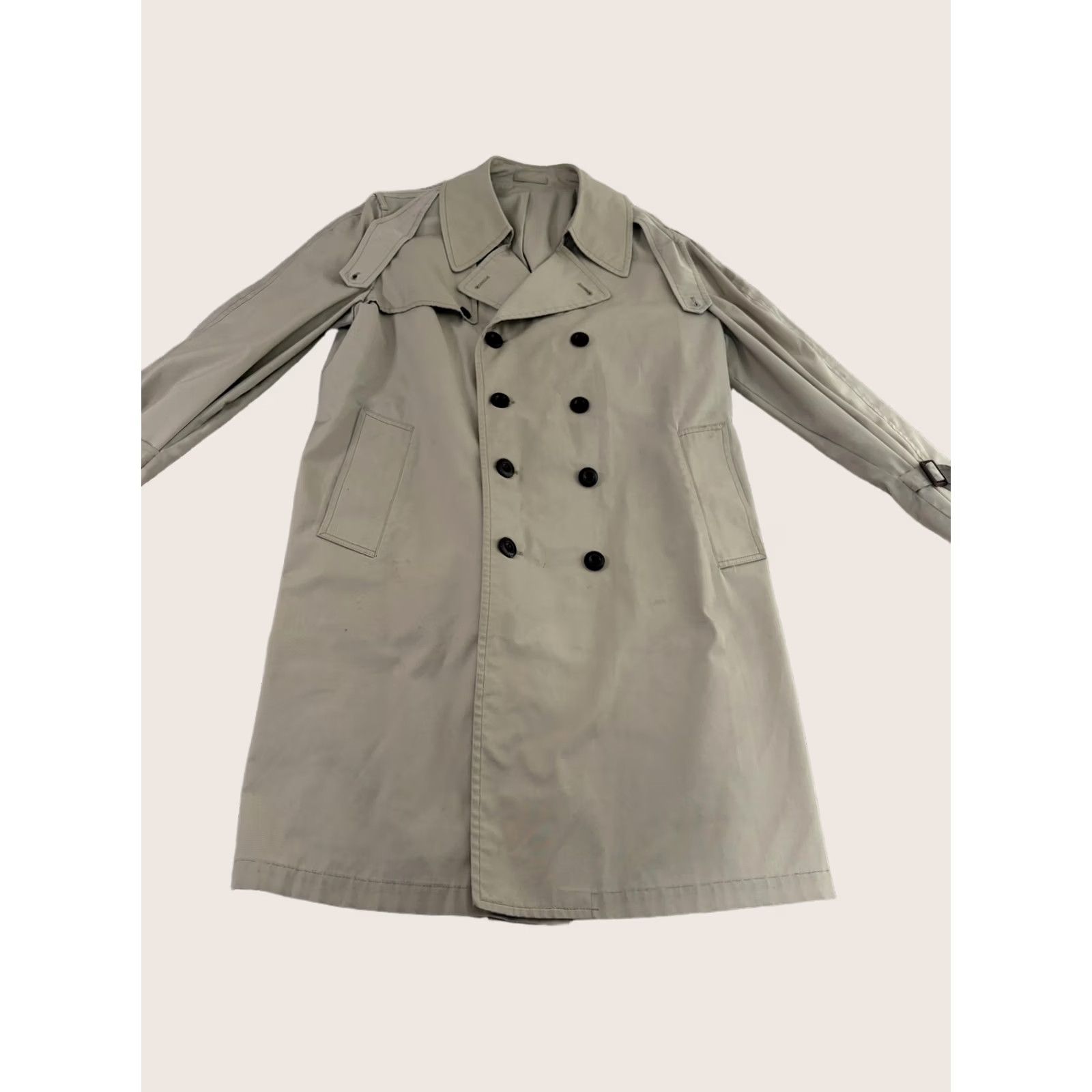 London Fog VINTAGE London Fog Maincoats Trench Coat Mens 44 Beige Double Breasted Raincoat Size US S / EU 44-46 / 1 - 1 Thumbnail