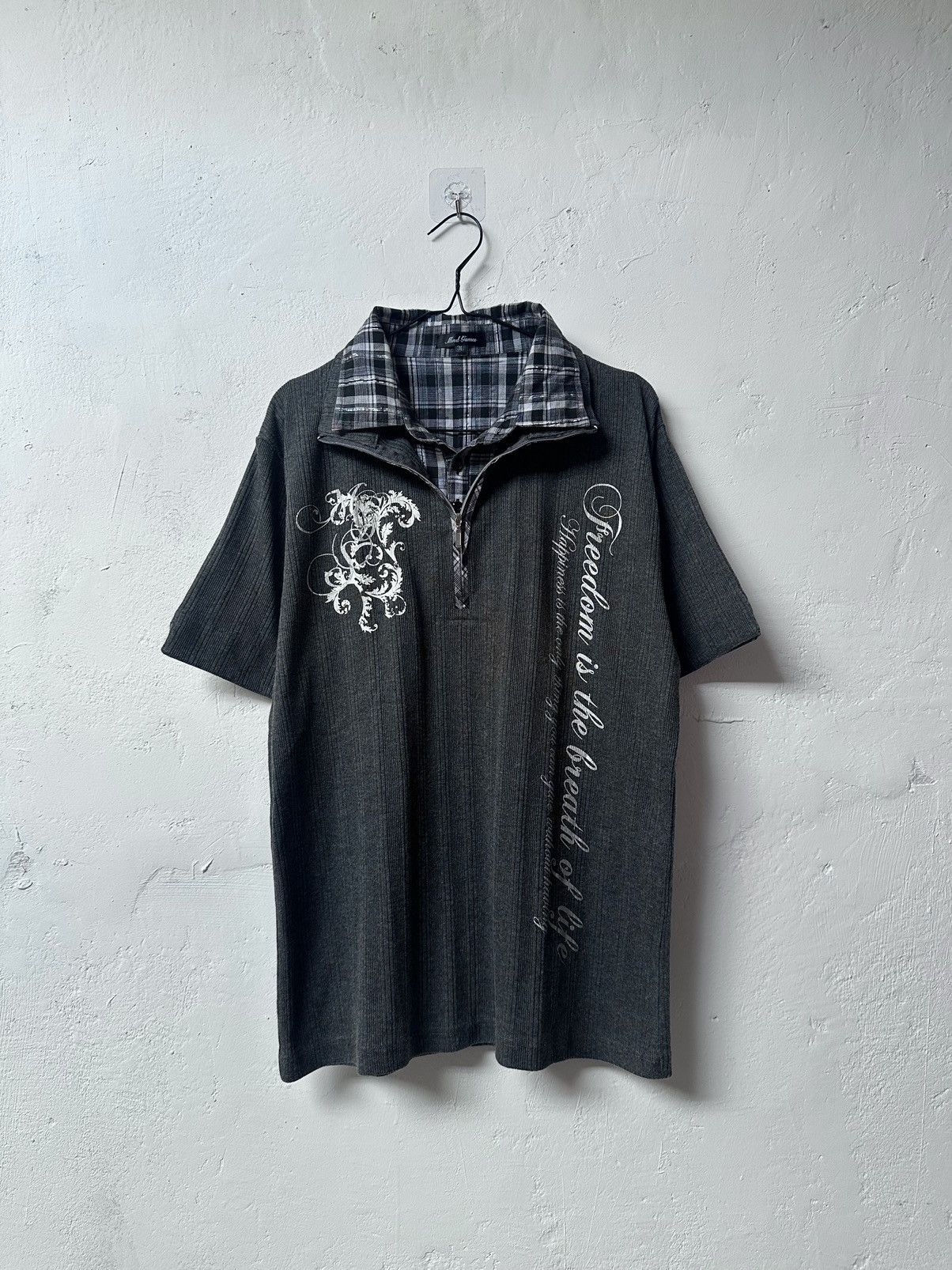 If Six Was Nine Y2K Japanes Mind Games Poem Double Layer Vkei Gothic Style Size US L / EU 52-54 / 3 - 1 Thumbnail