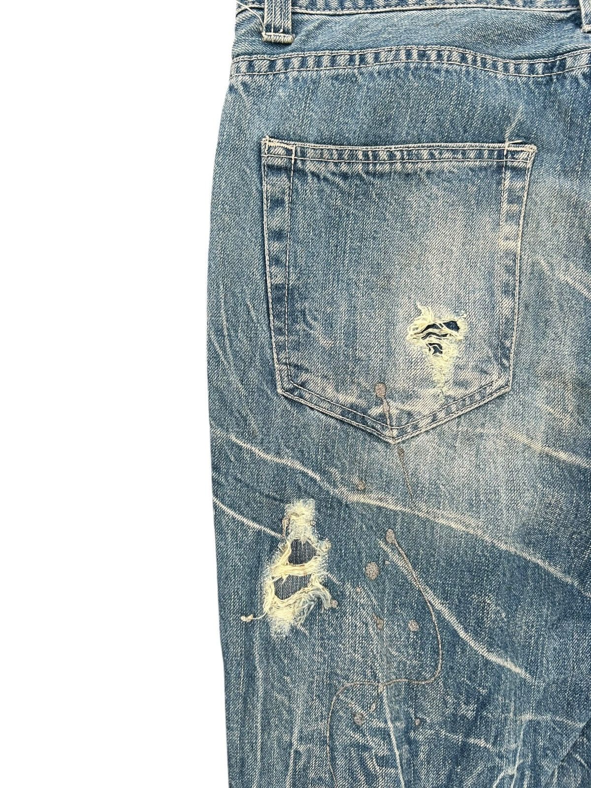 Kapital × Undercover × Vintage Japanese Nylaus Distressed Punk Bondage Denim Jeans Size US 33 - 10 Thumbnail
