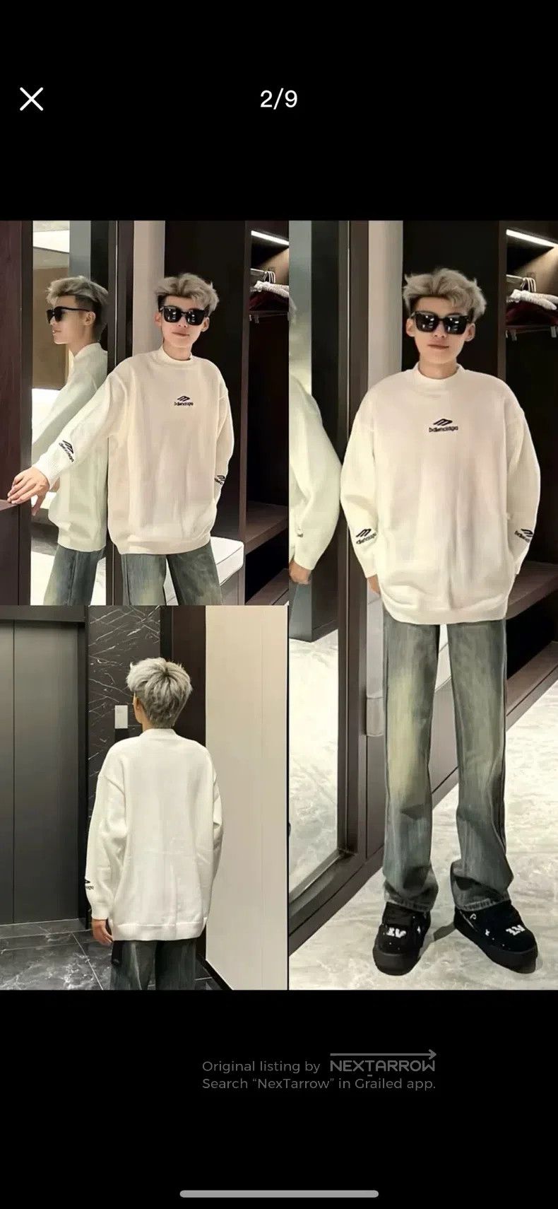 Balenciaga Balenciaga 24 Autumn/Winter Skiing Series 3B White Sweater Size US XS / EU 42 / 0 - 8 Thumbnail