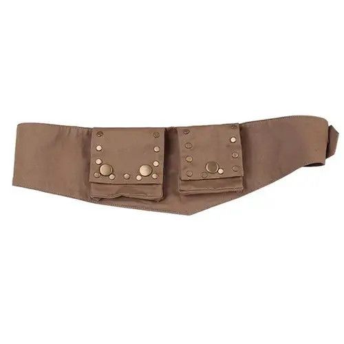 Leather × Vintage Retro Woven Rivet Waist Bag Size ONE SIZE - 2 Thumbnail