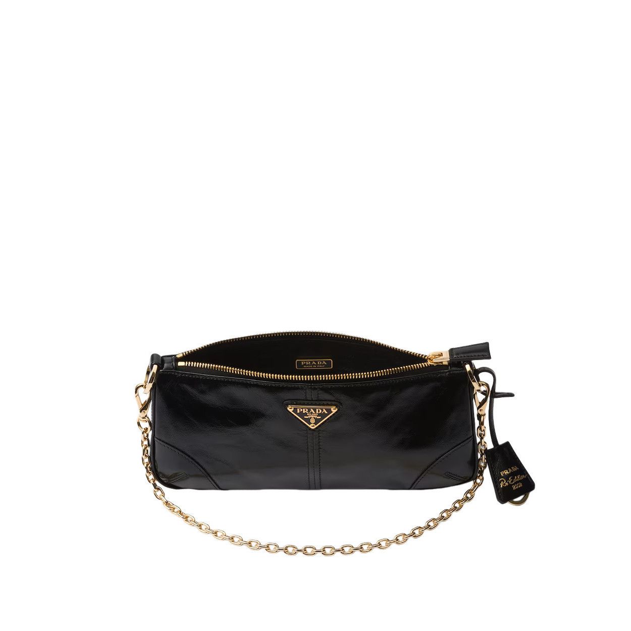 Prada PRADA Re-Edition 2002 Medium $2500 Black Leather Shoulder Ba Size ONE SIZE - 3 Thumbnail