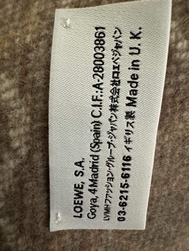 Loewe LOEWE White beige women's woolen scarf Size ONE SIZE - 7 Thumbnail