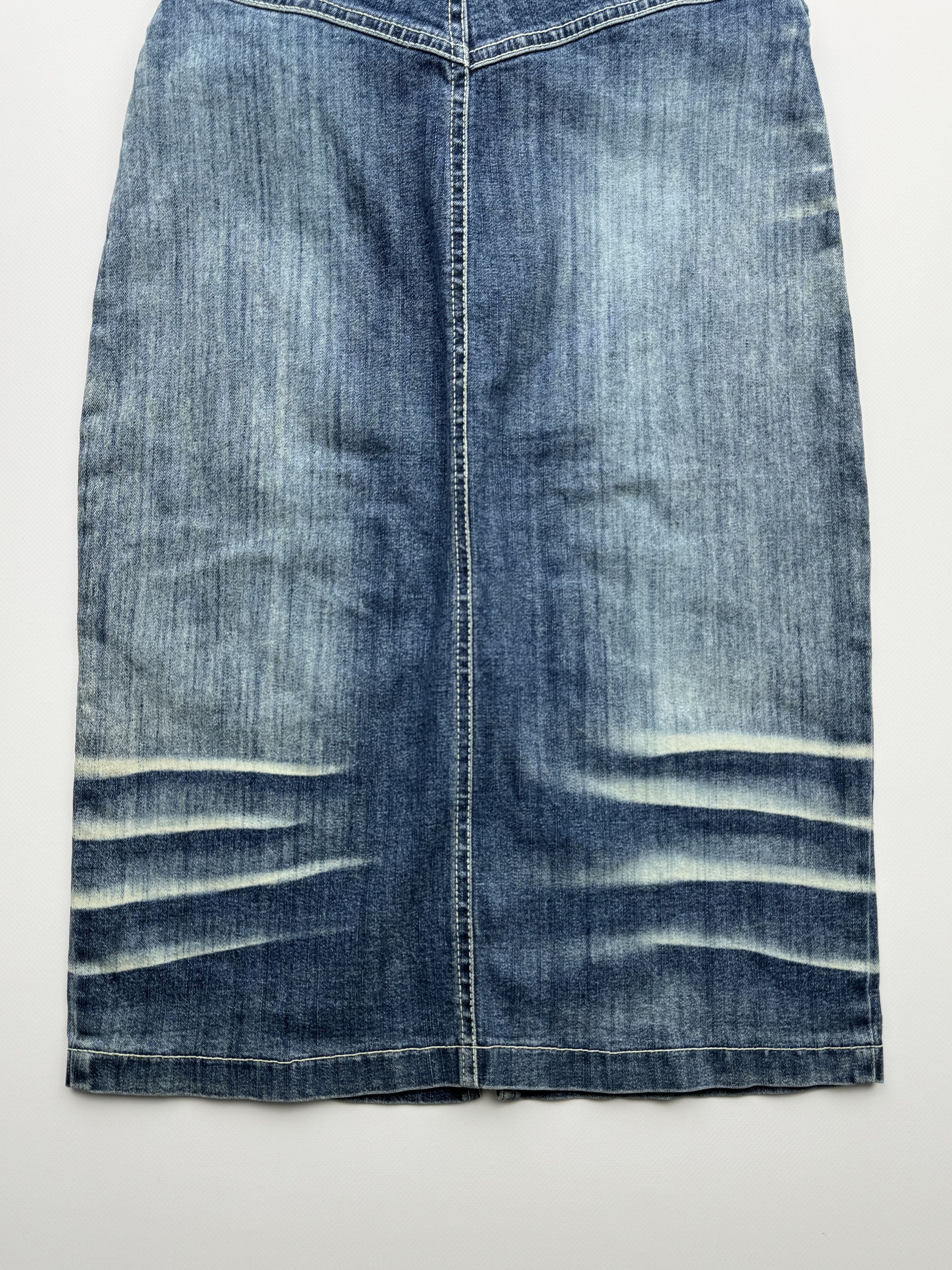 Vintage Vintage Faded Skirt With Belt B408(V228)E2 Size 25" / US 0 / IT 36 - 6 Thumbnail