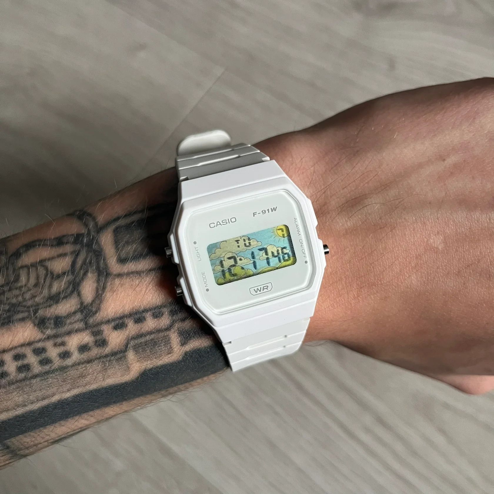 Casio Casio F-91W "Sunny Day" White Digital Watch Size ONE SIZE - 1 Thumbnail