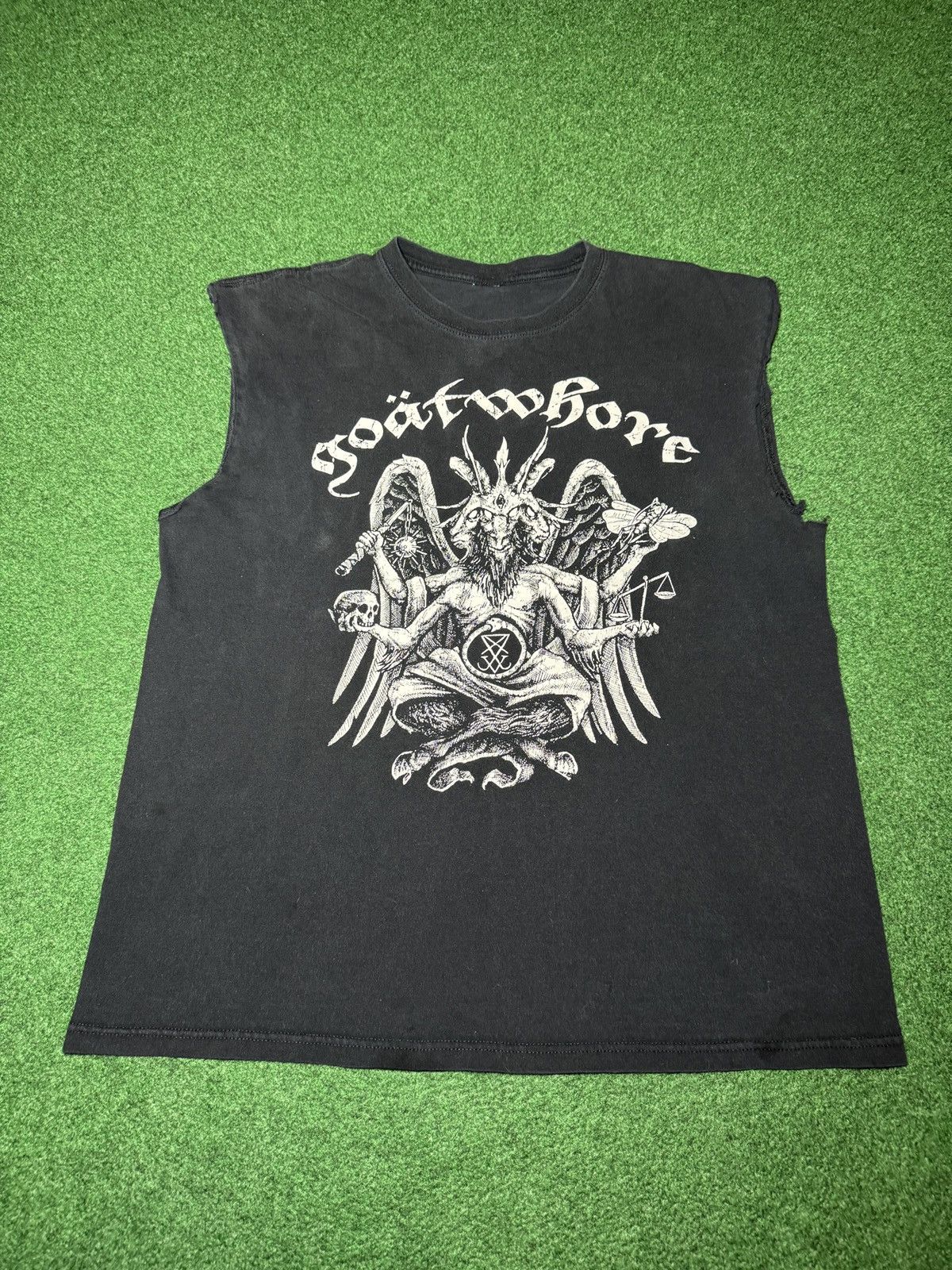 Goatwhore Black Metal Satanic Lrg Cutoff Sleeveless T Shirt