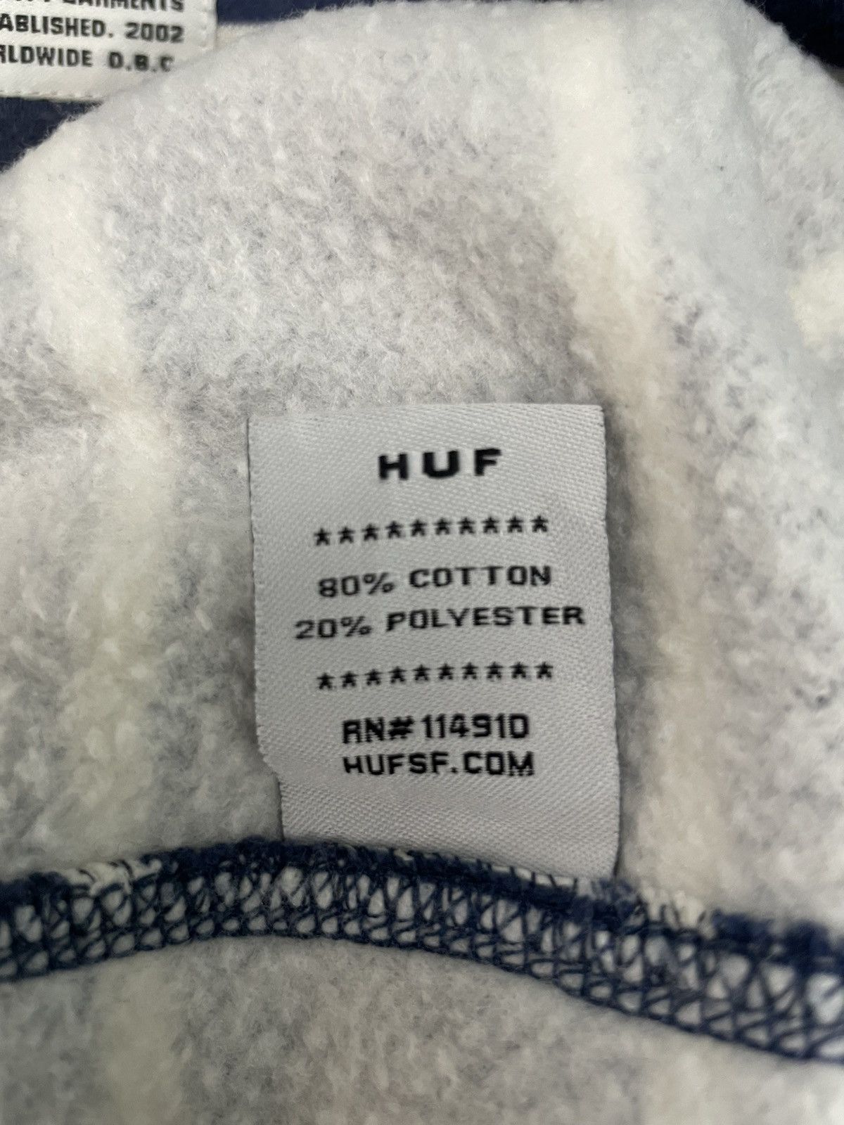 Designer × Vintage vintage Hoodie/sweater Huf x sun surf x surf style - blue Size US L / EU 52-54 / 3 - 9 Thumbnail