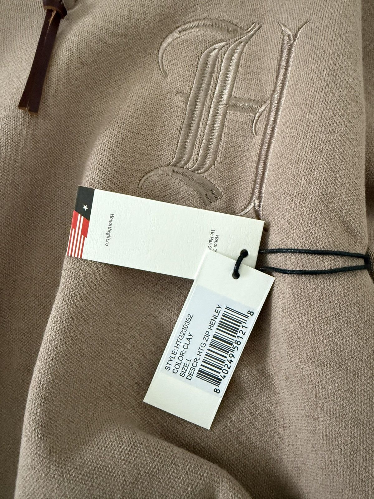 Honor the Gift Honor The Gift Men’s Quarter Zip Henley Clay- Size Large OS Size US L / EU 52-54 / 3 - 4 Thumbnail