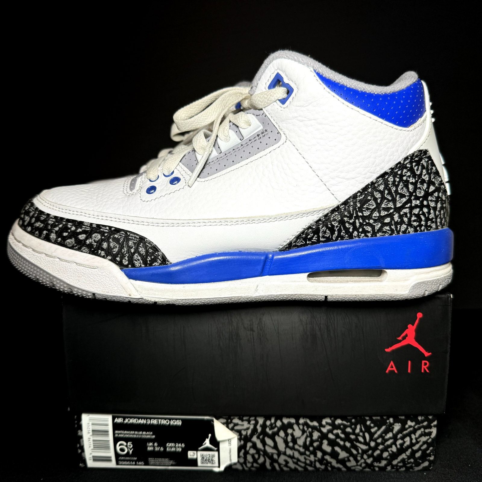 Jordan Brand × Nike Size 6.5 - Nike Air Jordan 3 Retro GS Racer Blue Men's Shoes Size US 6.5 / EU 39-40 - 8 Thumbnail