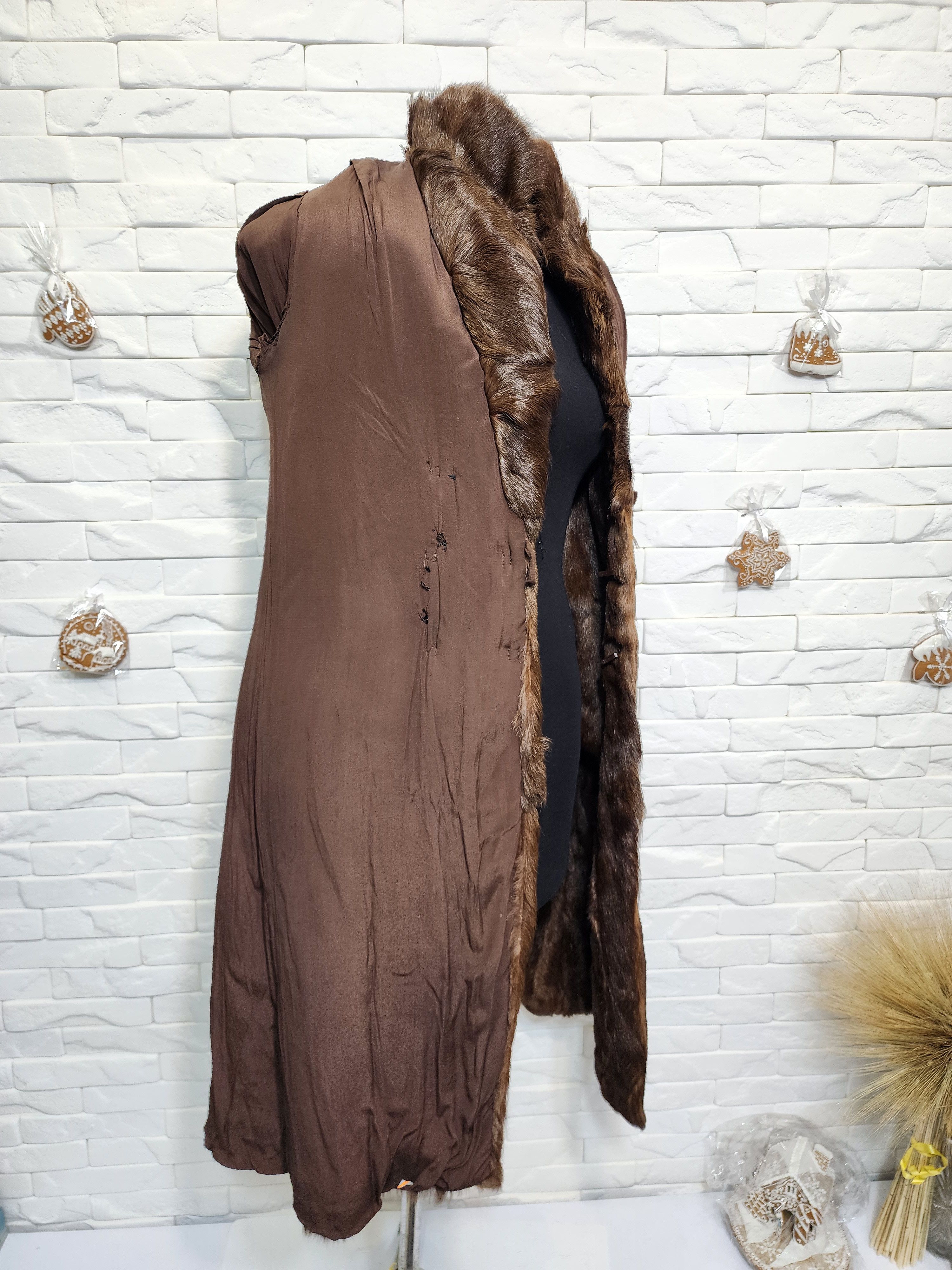 Furla Brown Goat Fur Coat - Women's Vintage Fur Size M / US 6-8 / IT 42-44 - 8 Thumbnail