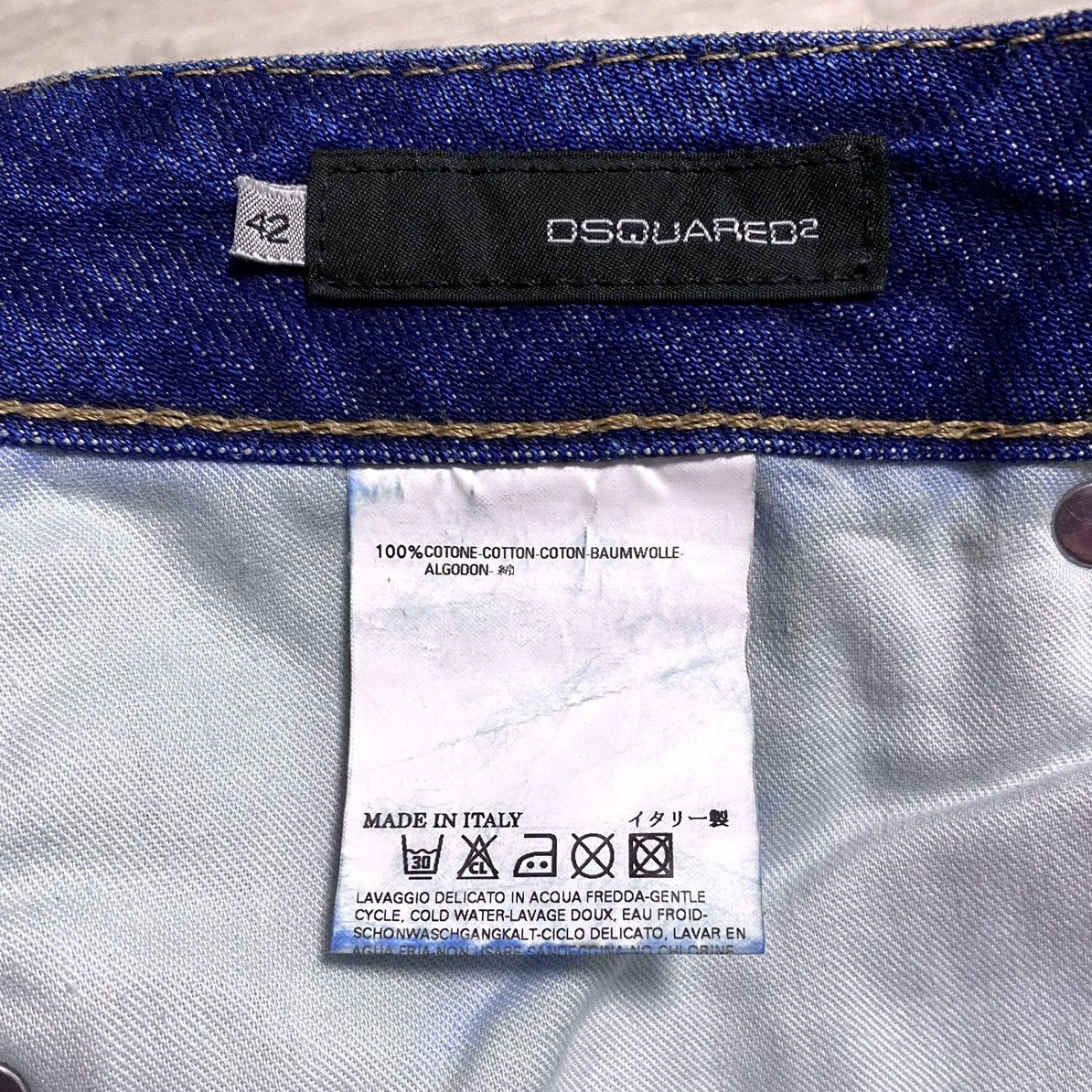 Dsquared2 Dqsuared2 Washed Patchwork Distressed Paint Splatter Jeans Size 28" / US 6 / IT 42 - 15 Thumbnail