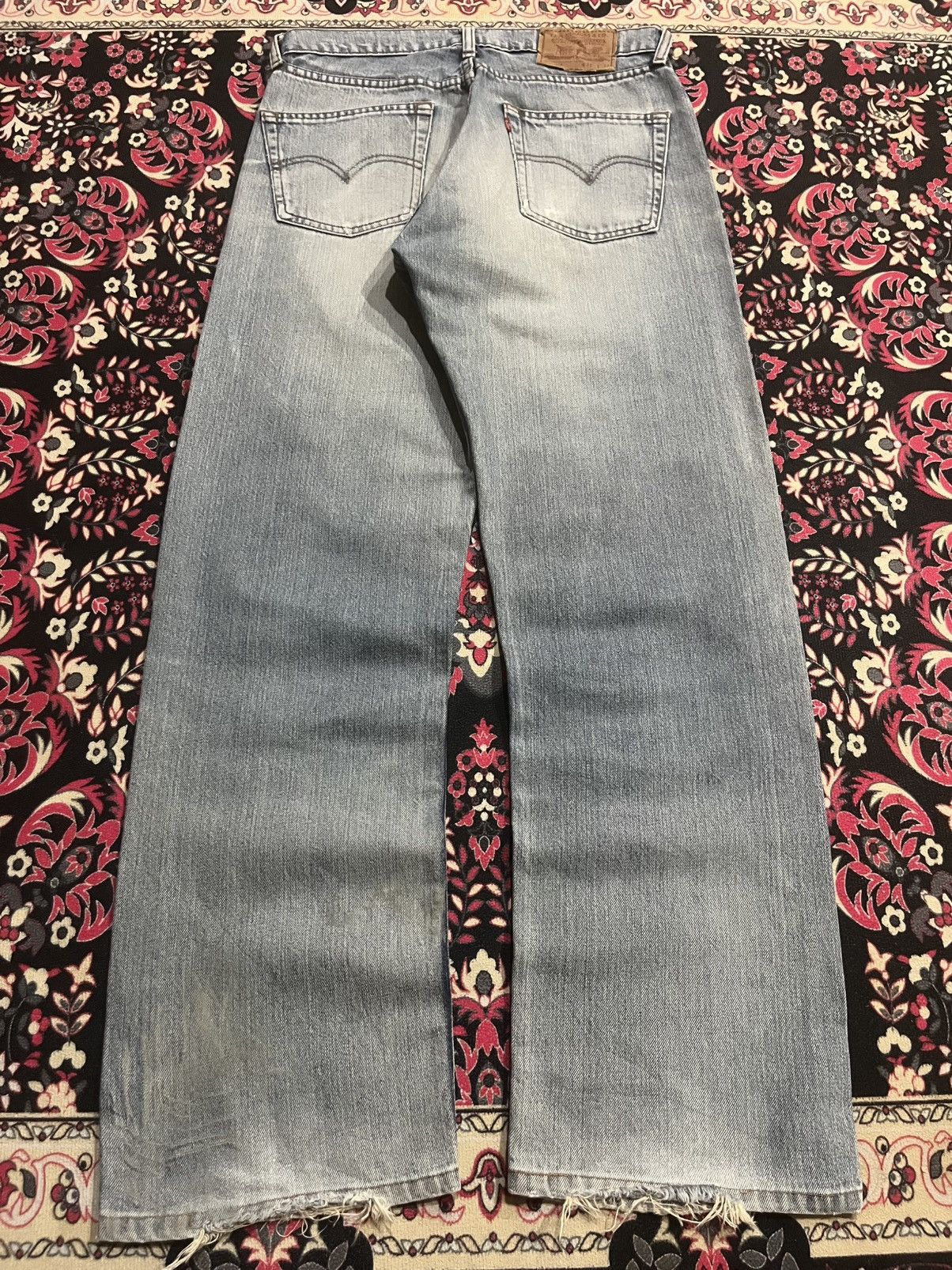 Levi's ⚡️Straight Leg⚡️Vintage Levi’s 512 Light Blue Wash Frayed Jean Size US 31 - 2 Thumbnail