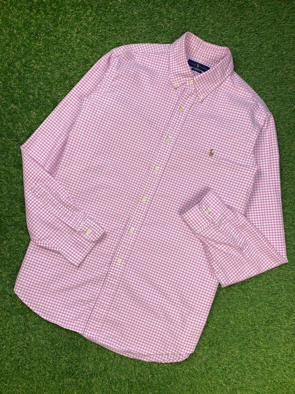 Polo Ralph Lauren × Ralph Lauren × Vintage Polo Ralph Lauren Pink Check Classic Button Up Shirt Size US L / EU 52-54 / 3 - 2 Thumbnail