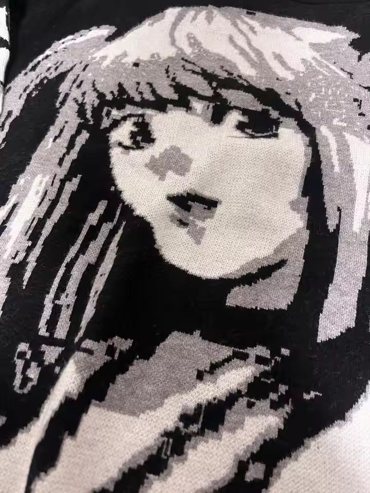 Japanese Brand Anime Graphic Knit Sweater Size US XL / EU 56 / 4 - 12 Thumbnail