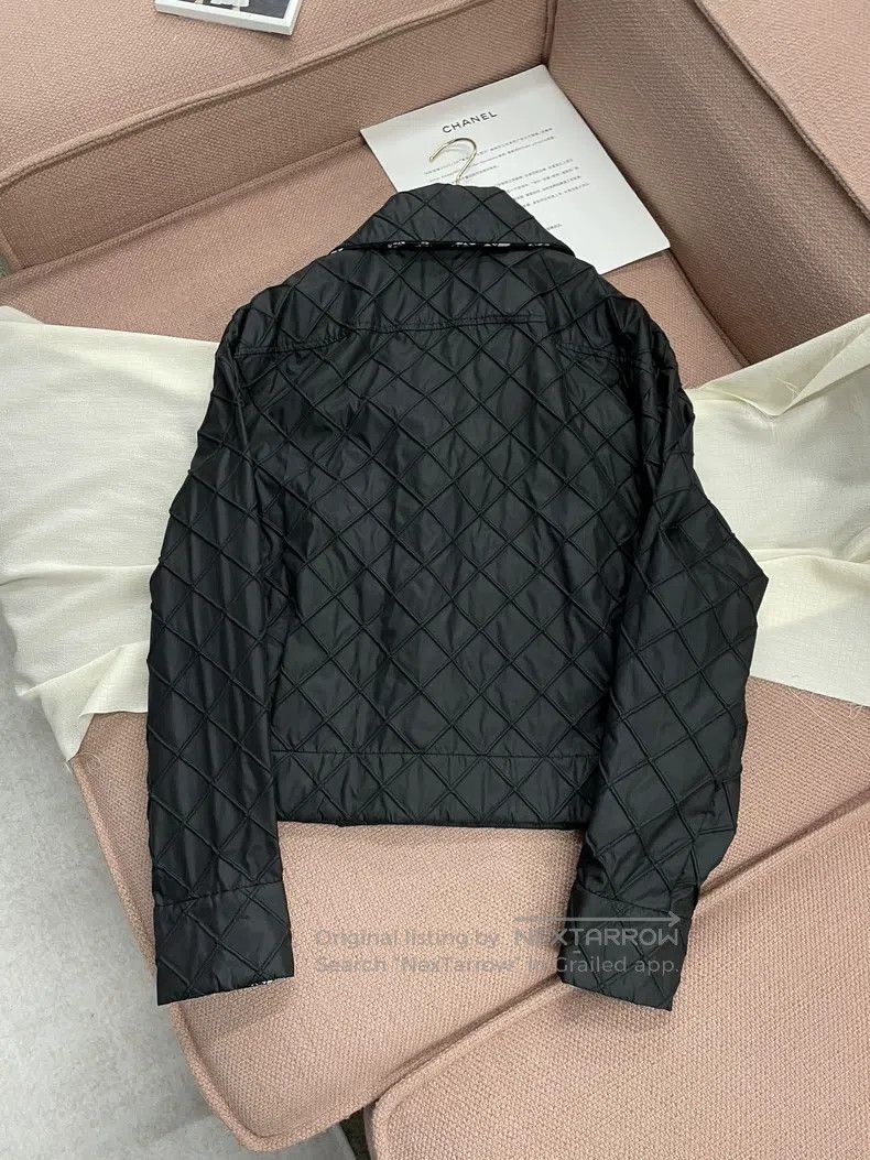 Chanel Chanel 25M Black Silk Diamond Lapel Jacket Size XS / US 0-2 / IT 36-38 - 3 Thumbnail