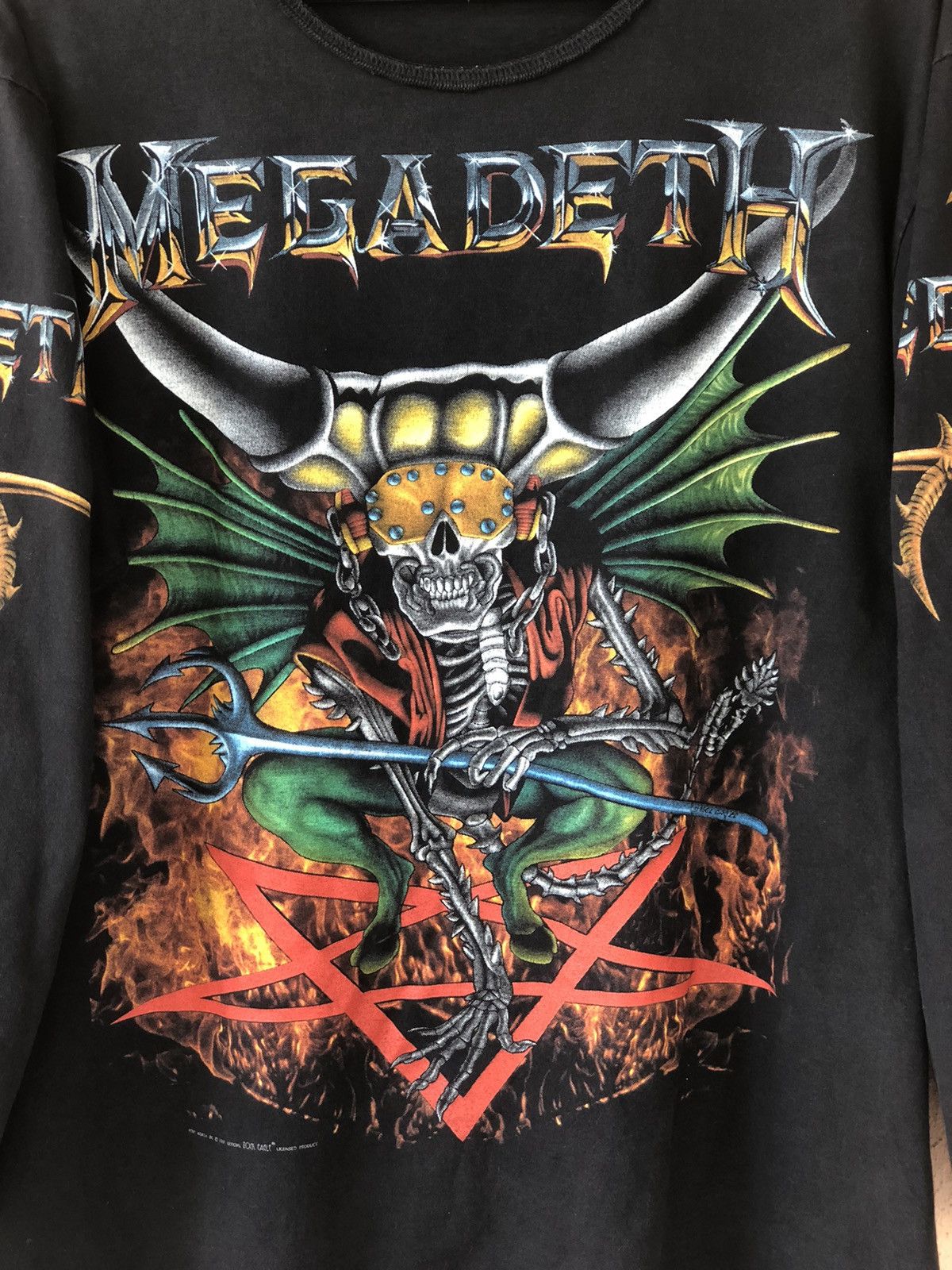 Band Tees Vintage 90s Megadeth metal Band Tee Large Size US L / EU 52-54 / 3 - 3 Thumbnail