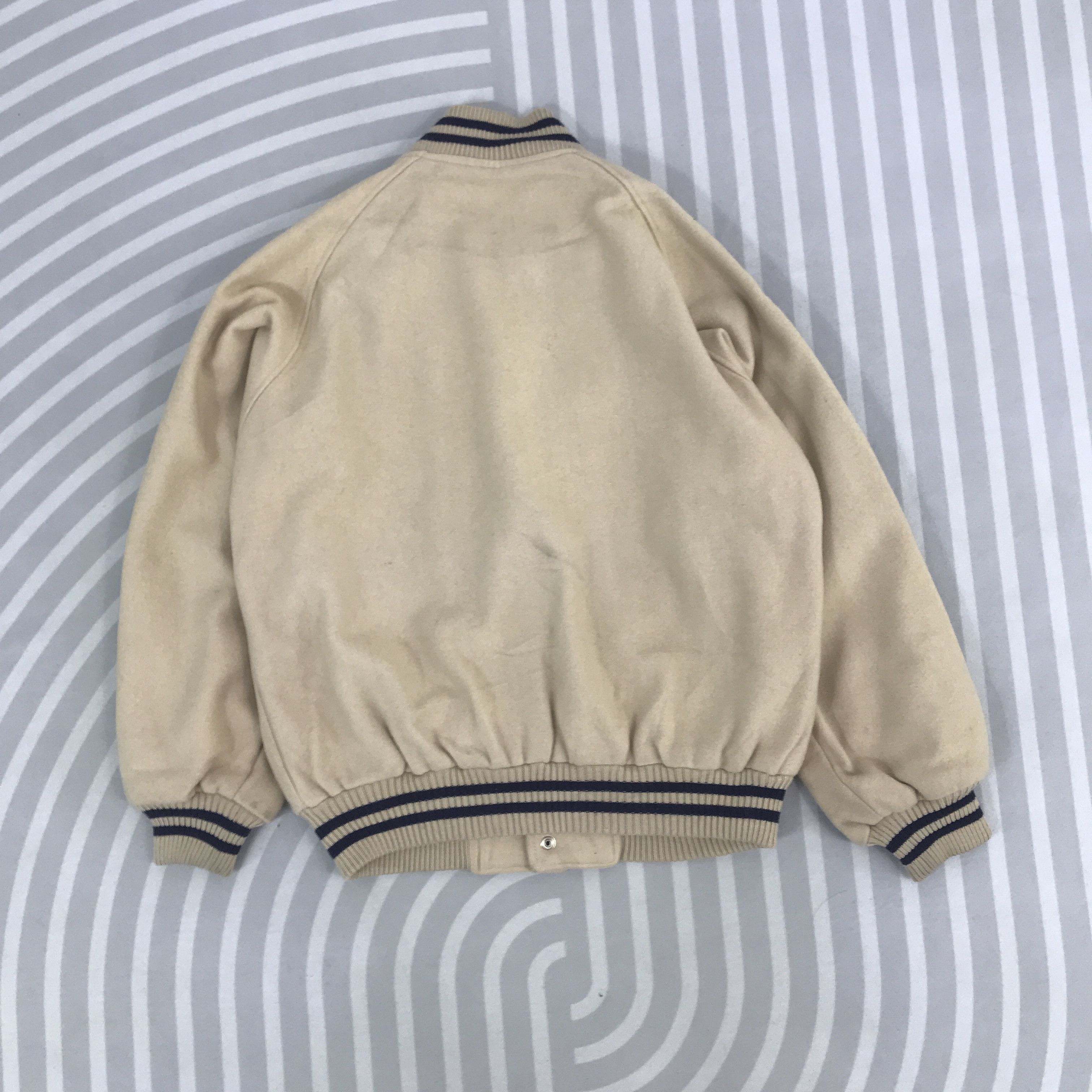 Japanese Brand × Vintage Vintage Philip Morris Wool varsity snap button Jacket Size US L / EU 52-54 / 3 - 3 Thumbnail