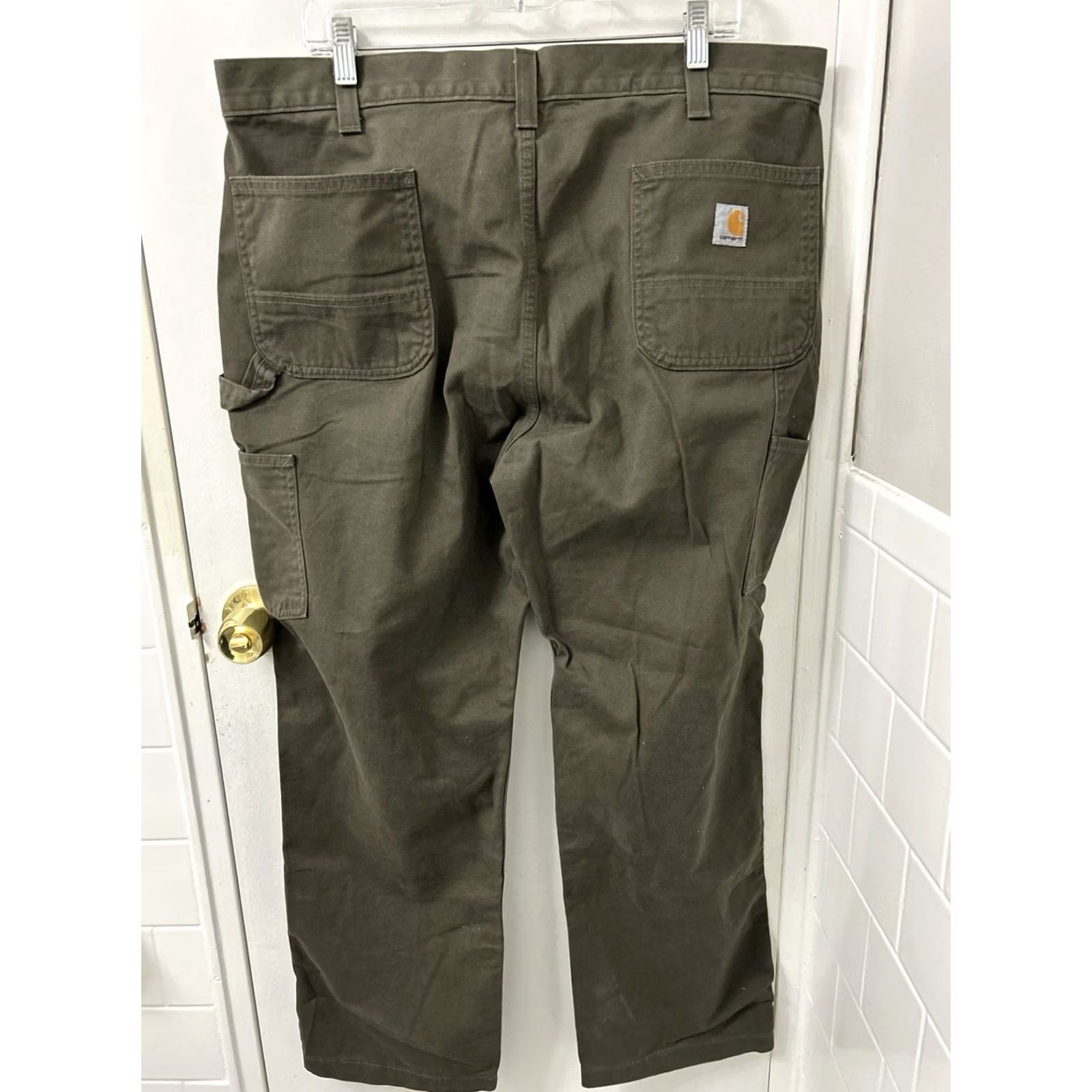 Carhartt Carhartt Twill Utility Work Pants Mens 40x30 Brown Relaxed Fit YKK BN0324M Size US 40 / EU 56 - 6 Thumbnail