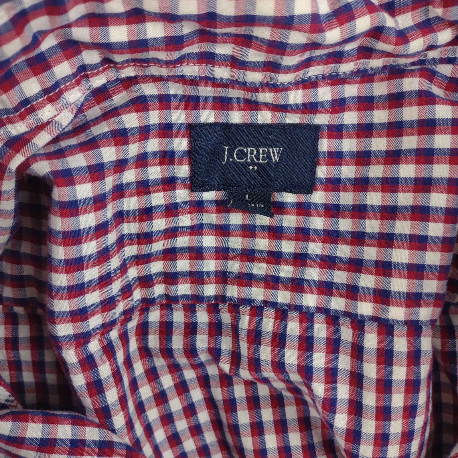 J.Crew J CREW Red White Blue Plaid Check Long Sleeve Button Shirt Size US L / EU 52-54 / 3 - 3 Thumbnail
