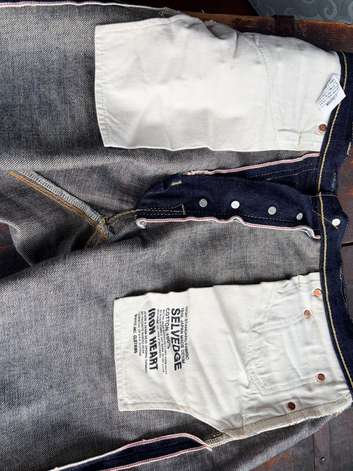 Iron Heart Iron Heart 888 18oz High Rise Tapered Vintage Selvedge sz 33 Size US 33 - 3 Thumbnail