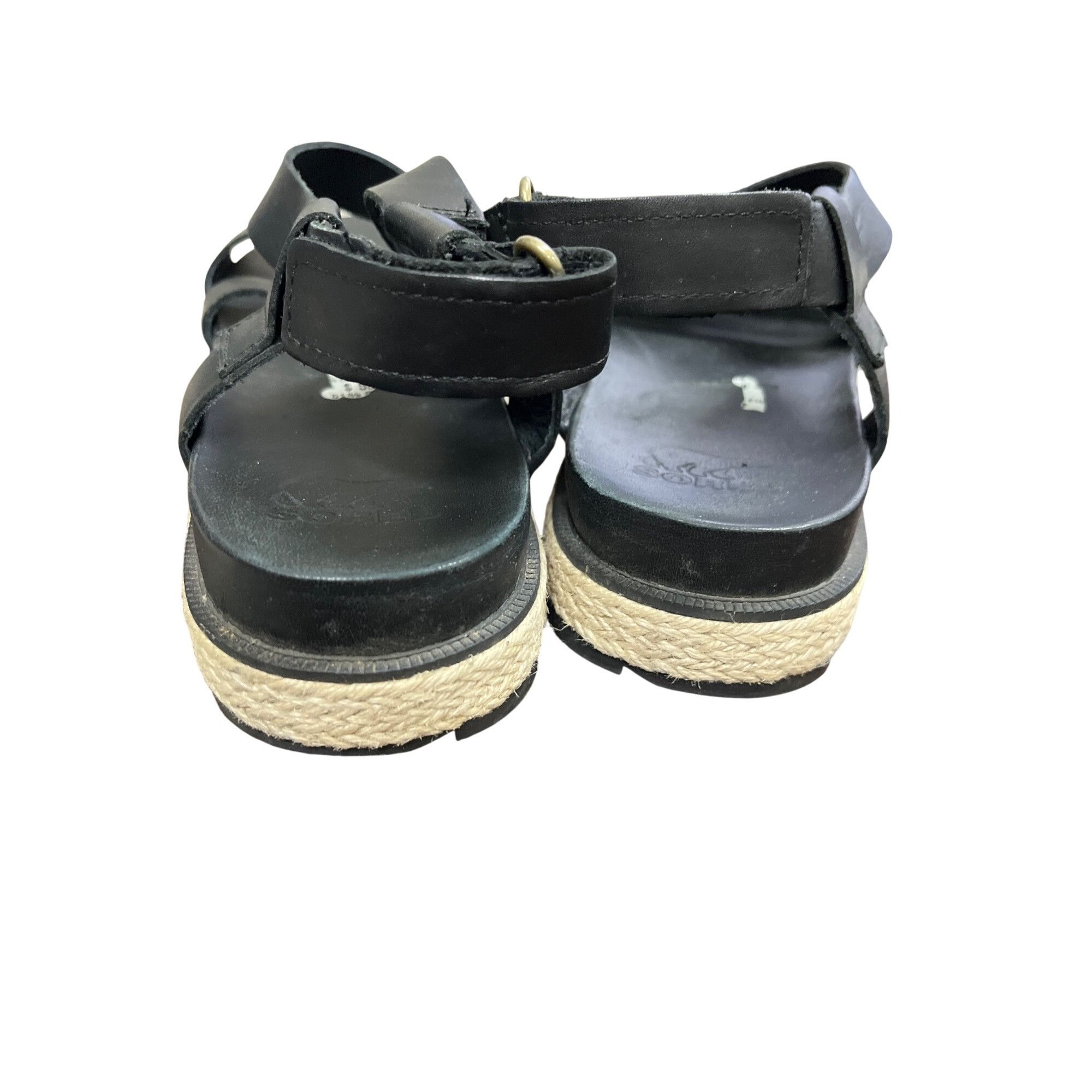 SOREL Sorel wms black leather open toe casual sandals shoes sz8 SK Size US 8 / IT 38 - 7 Thumbnail