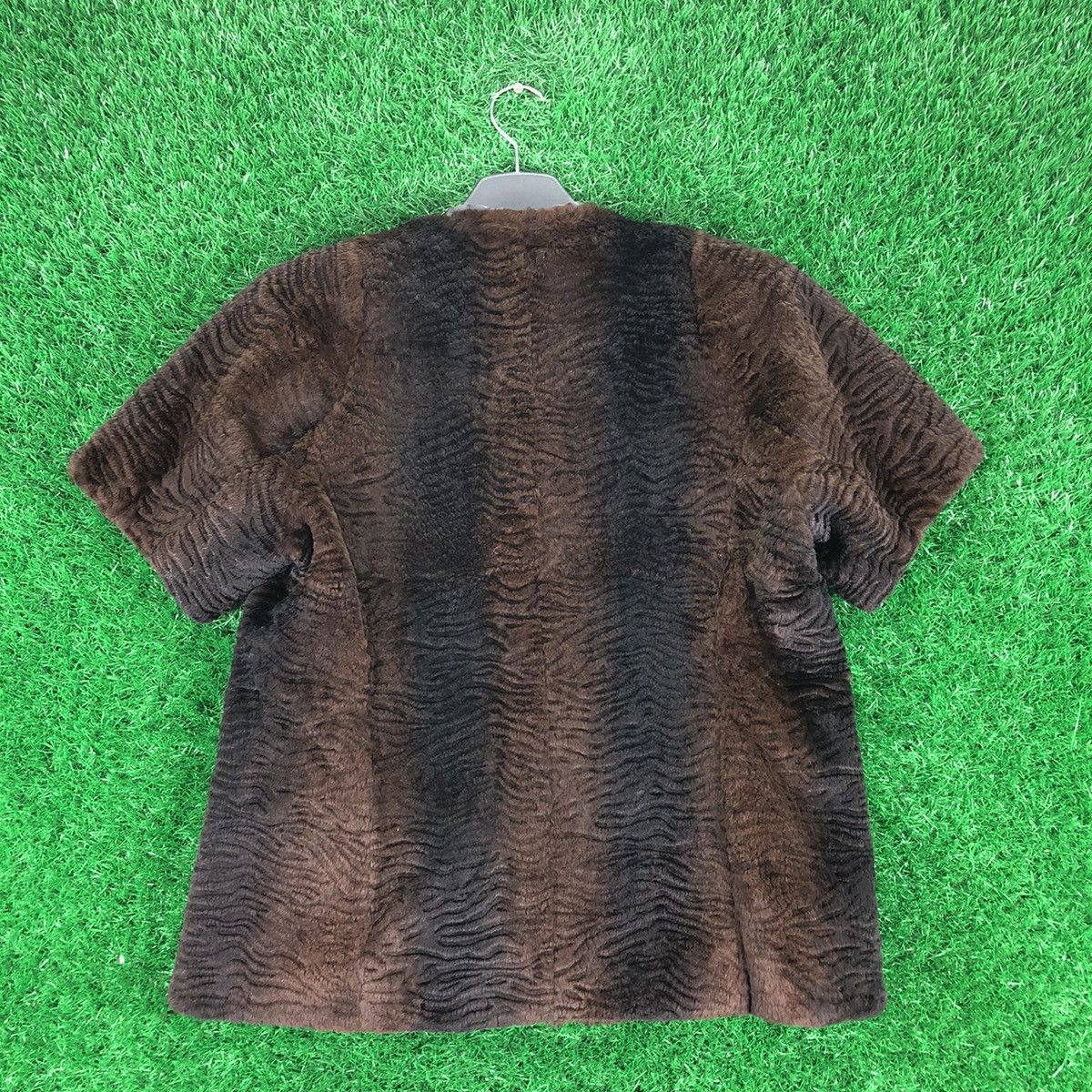 Sandro Sandro 100% Rabbit Fur Jacket Toggle Button Short Sleeve Size XS / US 0-2 / IT 36-38 - 4 Thumbnail