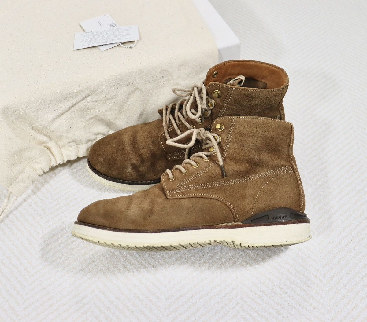 image of Visvim 19Aw Virgil Boots Folk M8.5 in Beige, Men's