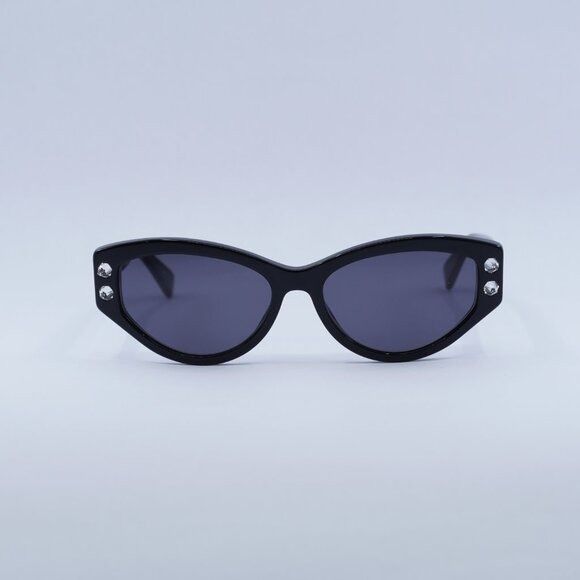 Moschino Moschino MOS109/S 0807 IR Sunglasses Black Cat Eye Frame Size ONE SIZE - 4 Thumbnail