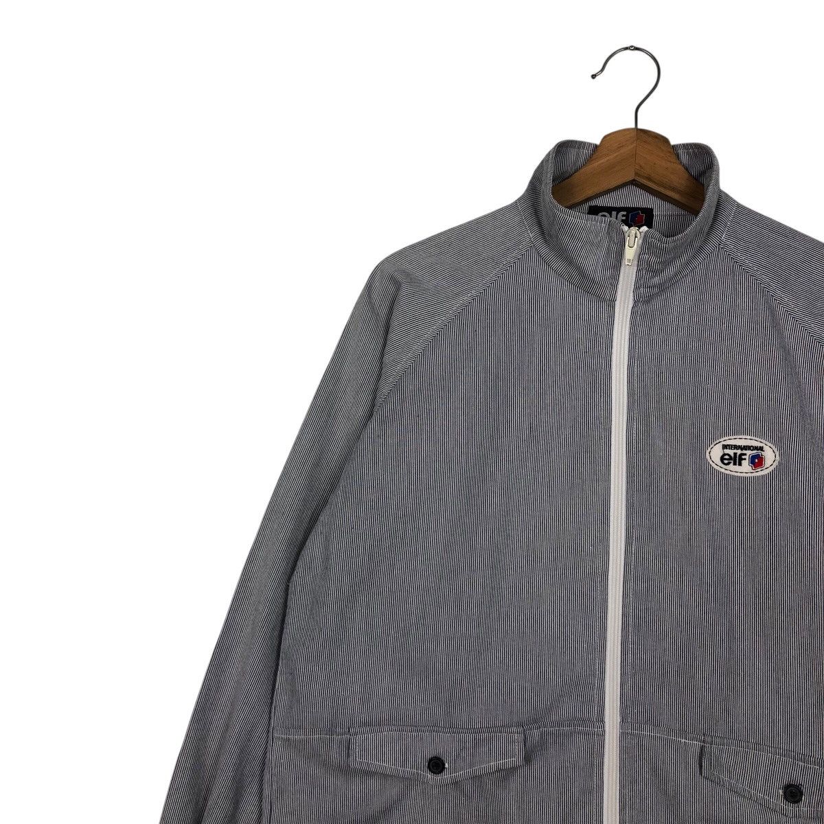 Japanese Brand Elf Racing Striped Full-Zip Jacket – Moto Streetwear Utility Size US M / EU 48-50 / 2 - 8 Thumbnail