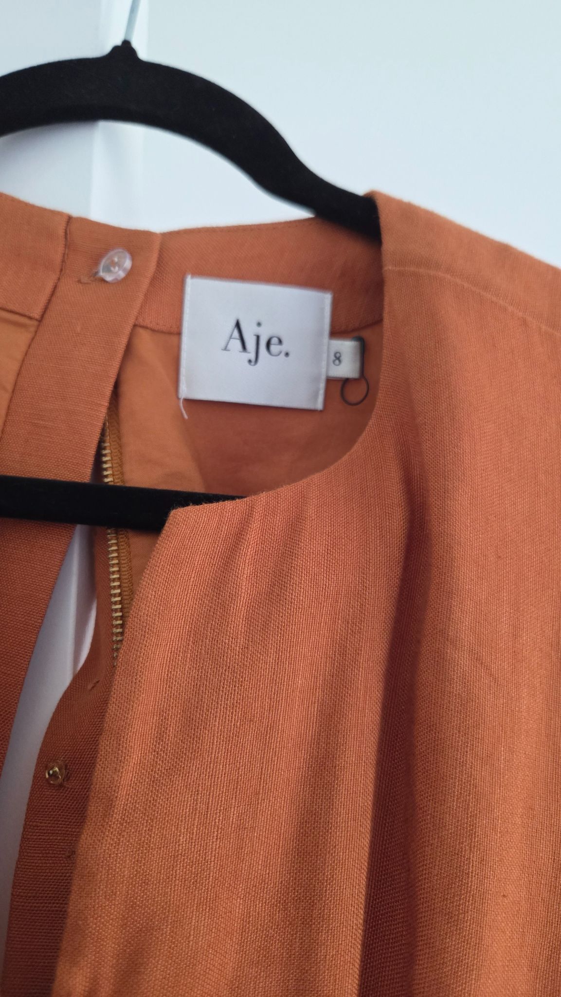 Aje Aje Rust Cutout Long Sleeve Mini Dress (Size 8) Size S / US 4 / IT 40 - 3 Thumbnail