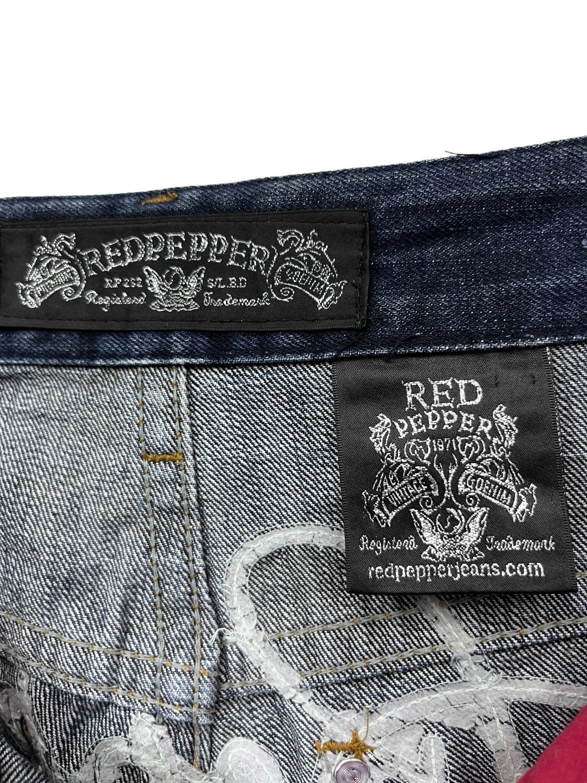 Vintage 🔥Vintage RED PEPPER Skulls Big Spell-out Punk Jeans Size US 30 / EU 46 - 14 Thumbnail