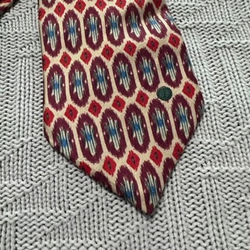 Vintage Dunhill red abstract silk tie Size ONE SIZE - 2 Thumbnail