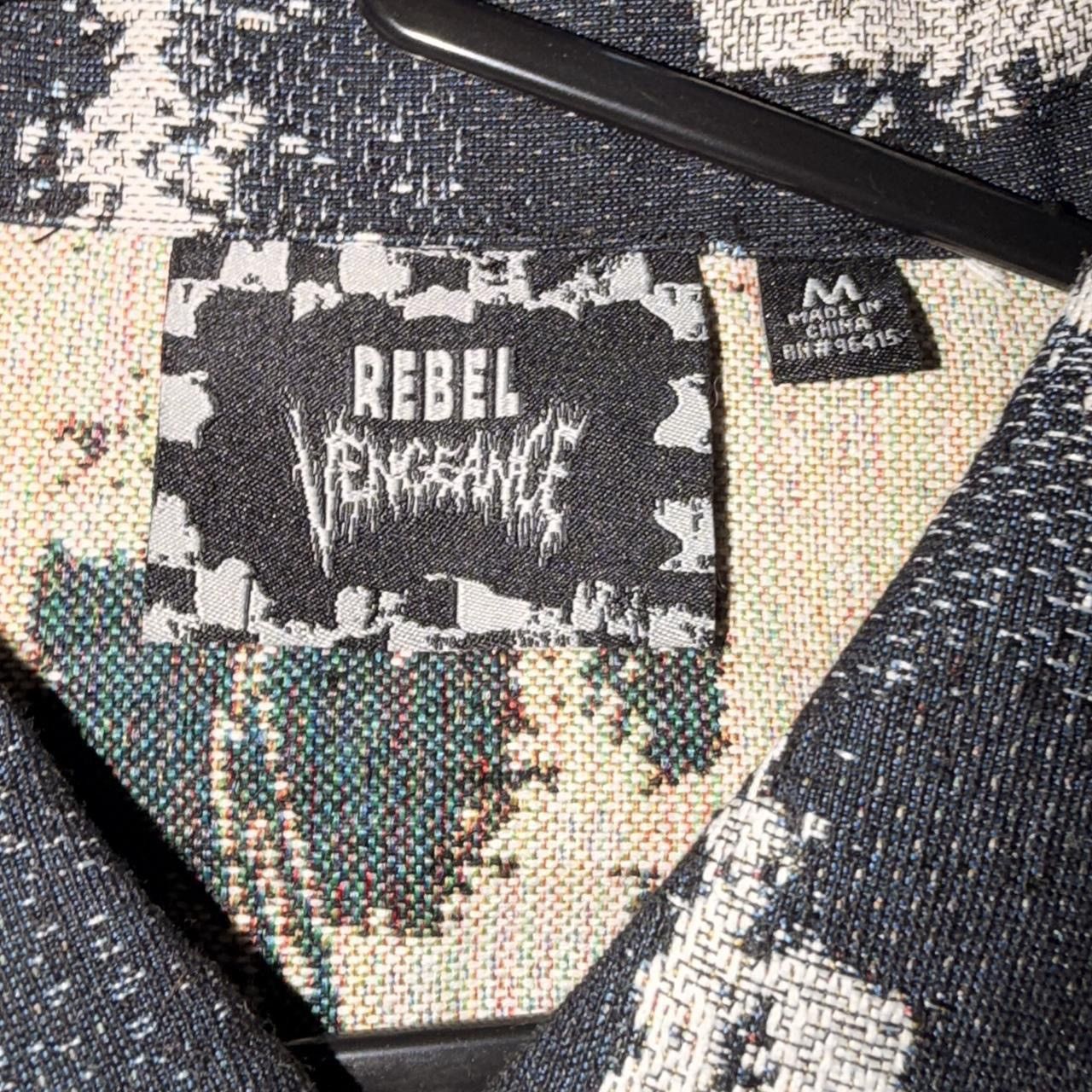 Other Rebel Vengeance black & white skull button up shirt Size M Size US M / EU 48-50 / 2 - 2 Thumbnail