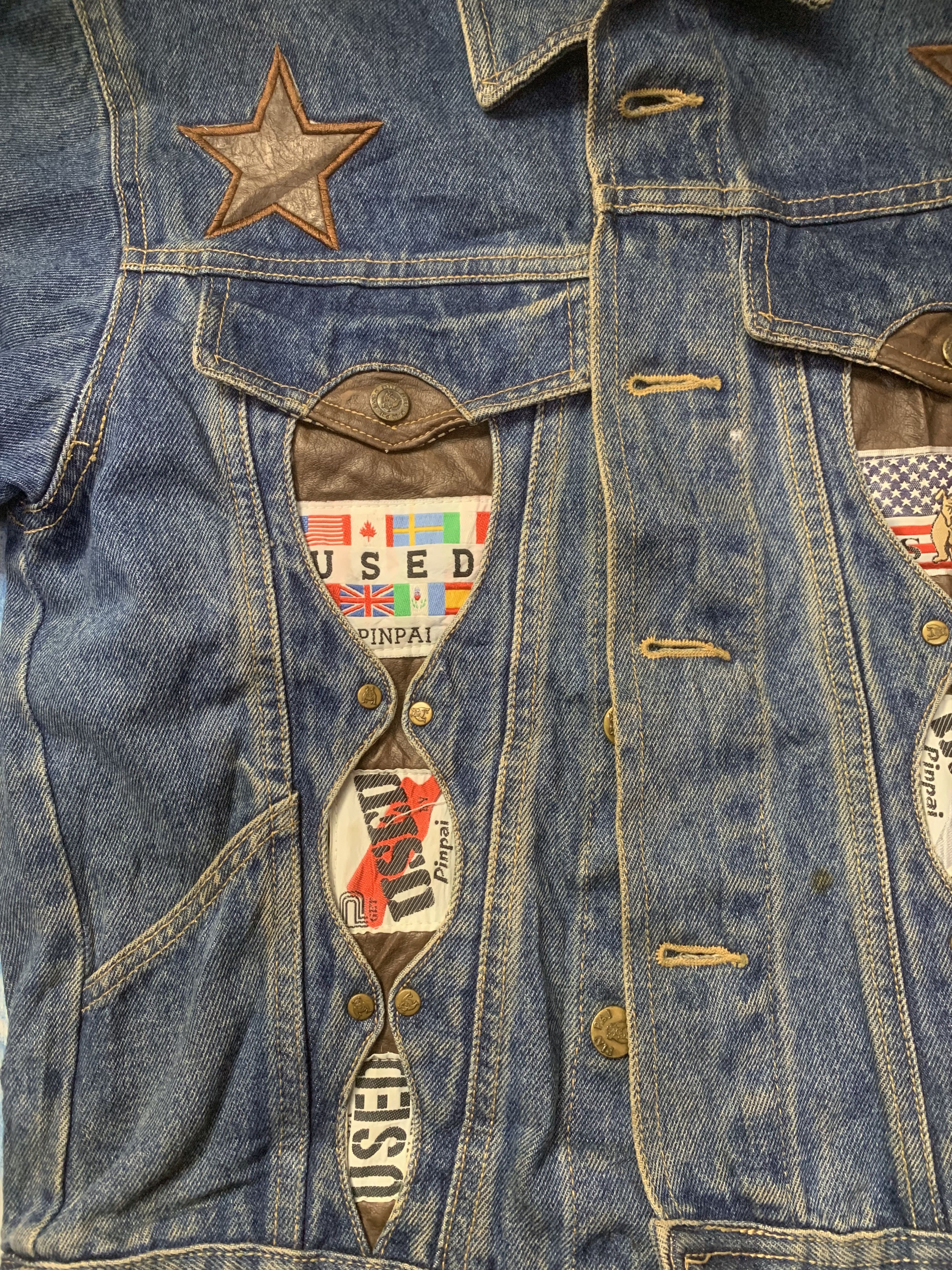 Japanese Brand Rare Design Vintage Used By Pinpai Denim Jackets Size S / US 4 / IT 40 - 5 Thumbnail