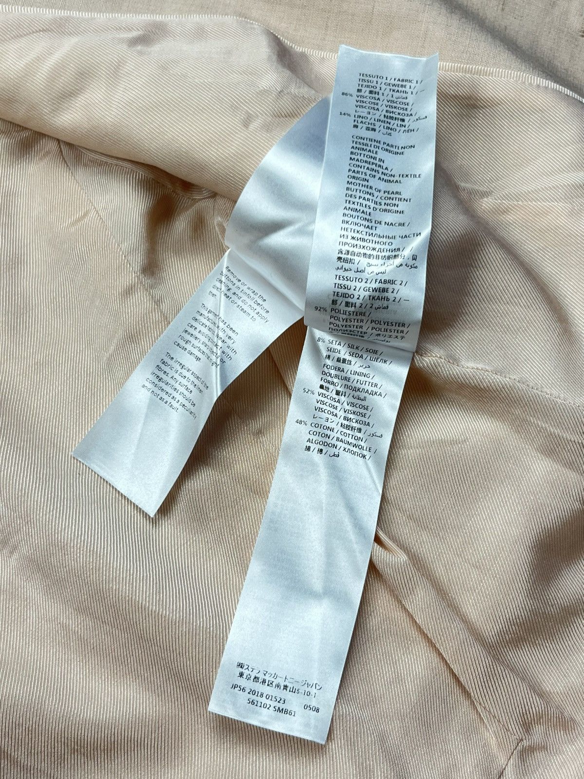 Stella McCartney Stella McCartney 2018 Viscose-Linen Tailored Blazer Size XXS / US 00 / IT 34 - 15 Thumbnail