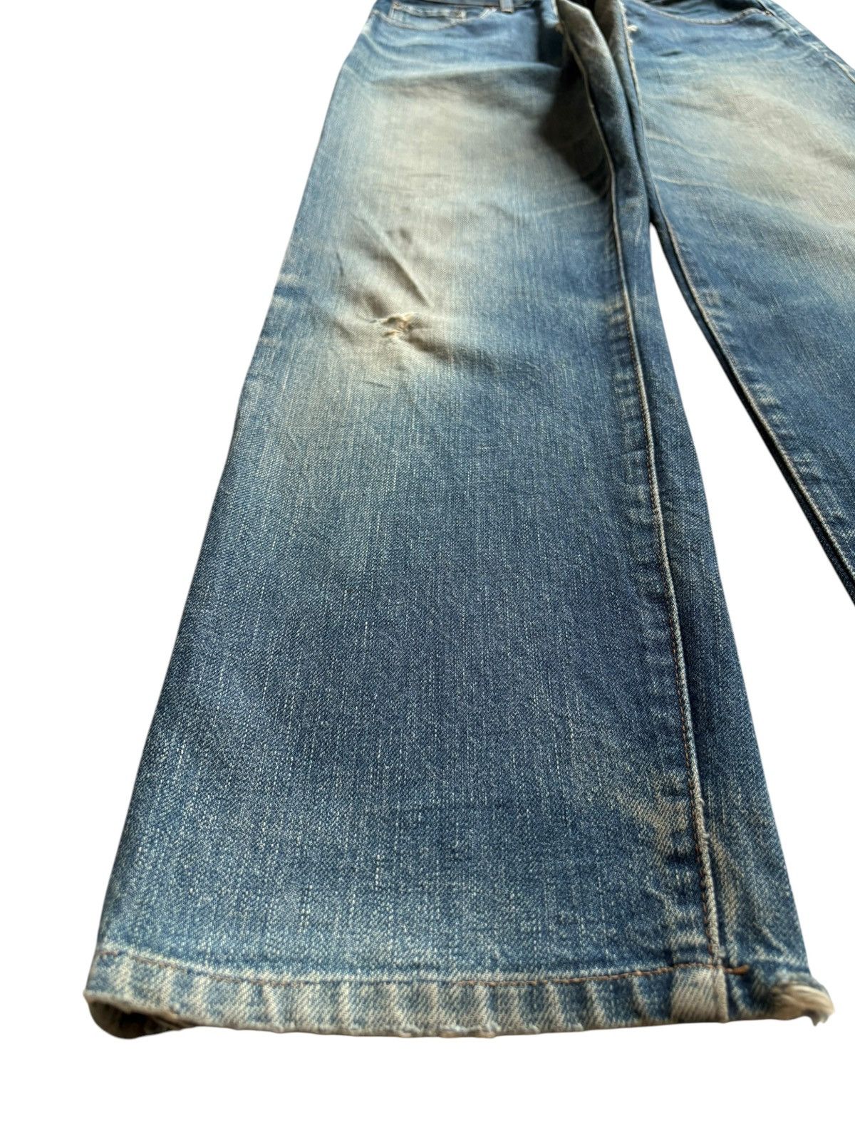 Levi's Vintage 80s Levis 502xx Big E Selvedge Talon Mud Wash Jeans Size US 32 / EU 48 - 7 Thumbnail