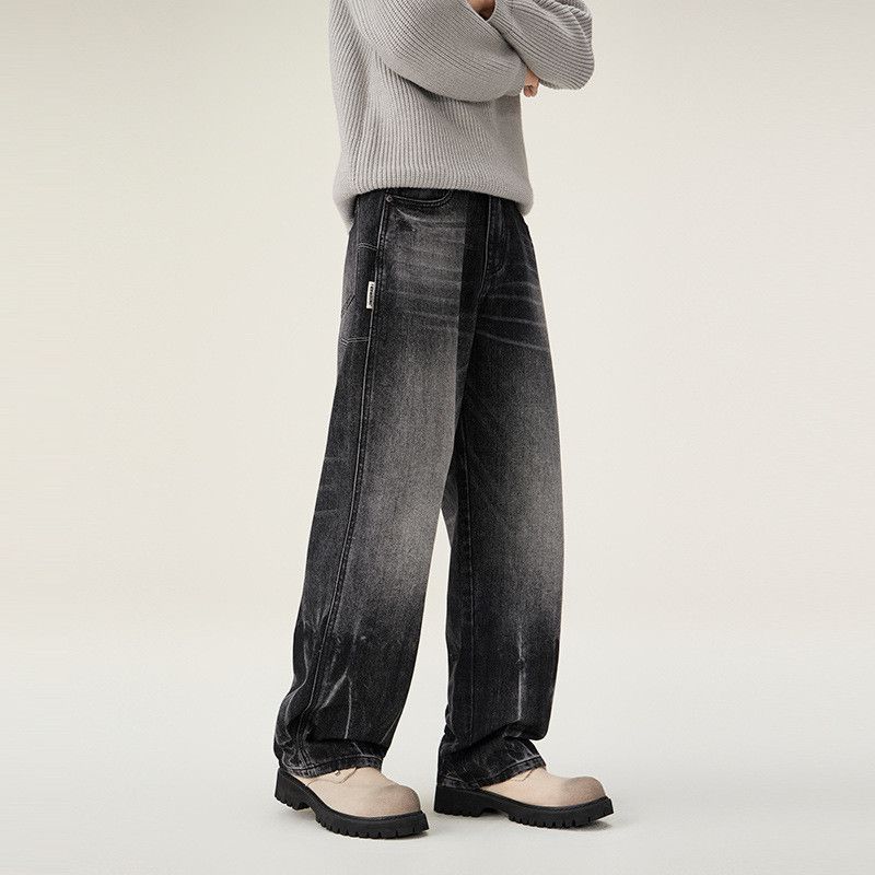 Japanese Brand American street men's lightning straight loose jeans Size US 32 / EU 48 - 4 Thumbnail