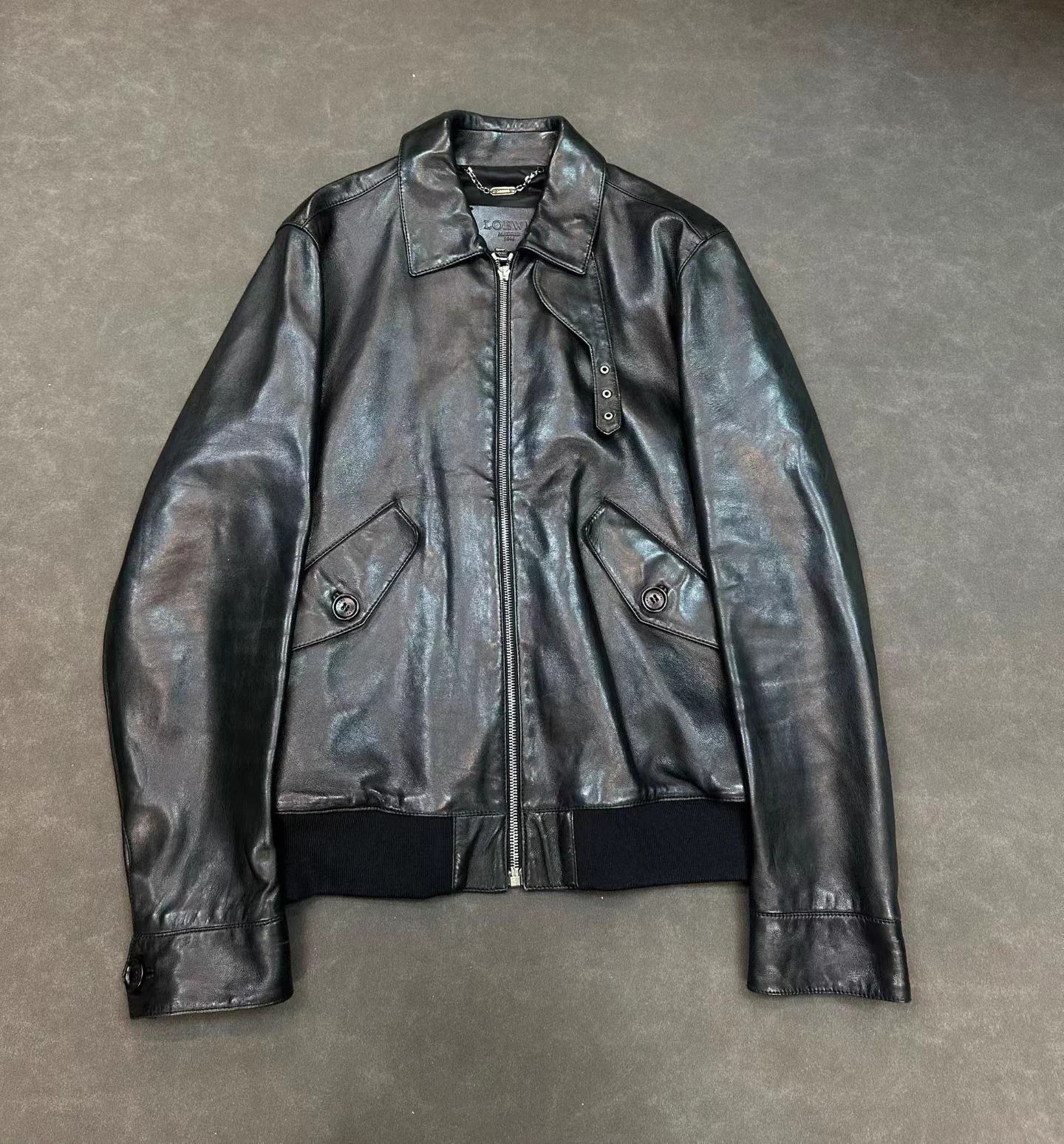 Loewe Loewe Lamb Fur Collar Leather Jacket M 95 New Size US M / EU 48-50 / 2 - 1 Thumbnail