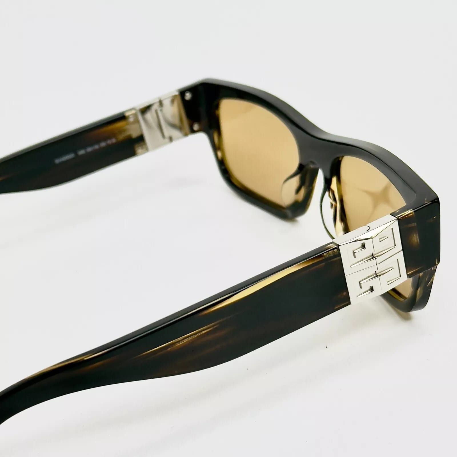 Givenchy GIVENCHY GV 4G Hinge 40057 Brown Yellow GV40057I Sunglasses Size ONE SIZE - 2 Thumbnail