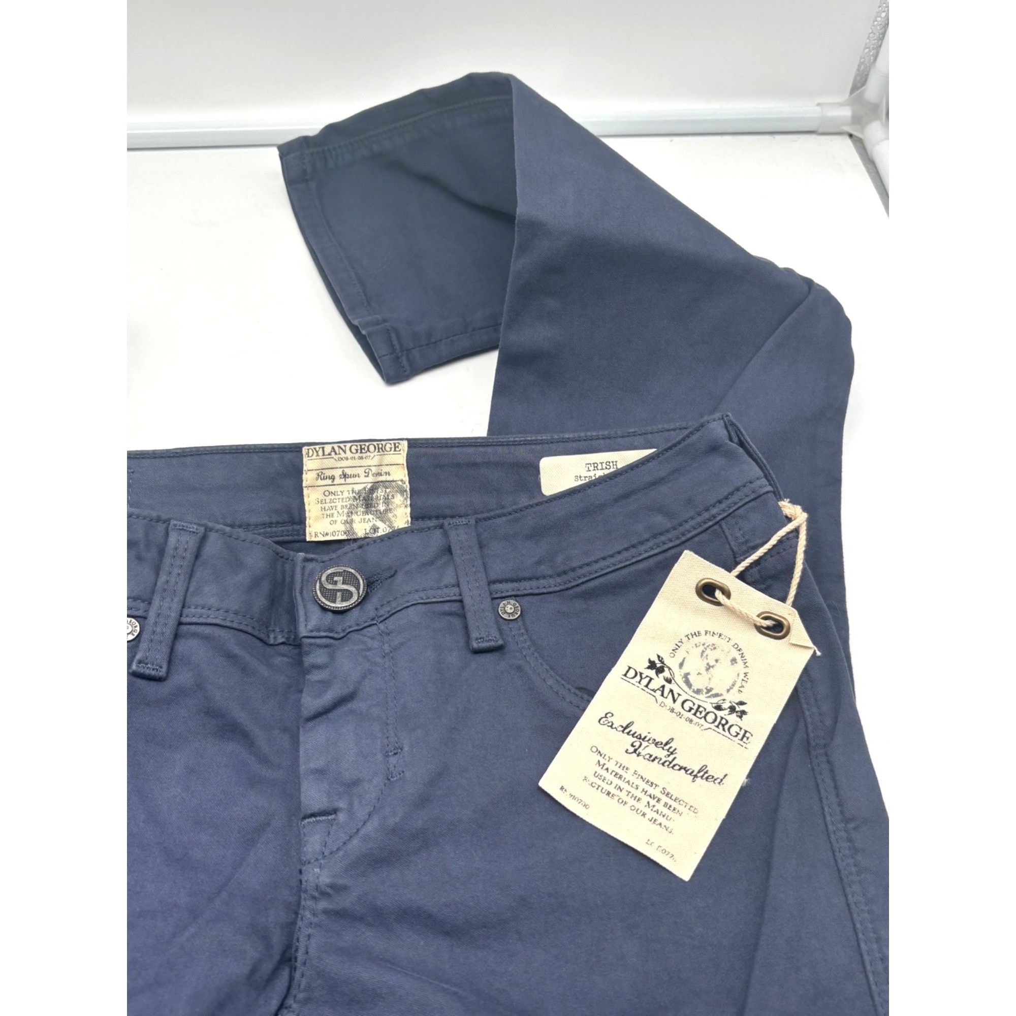 Other Dylan George Trish Straight Leg Cotton Pants, Blue, Sz. 24 Size 42" / US 20 - 6 Thumbnail