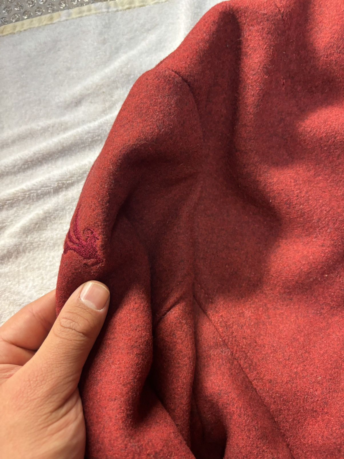 I. Spiewak And Sons Spiewak X Karmaloop Wool PeacoatJacket – Red – Size L Size US L / EU 52-54 / 3 - 7 Thumbnail