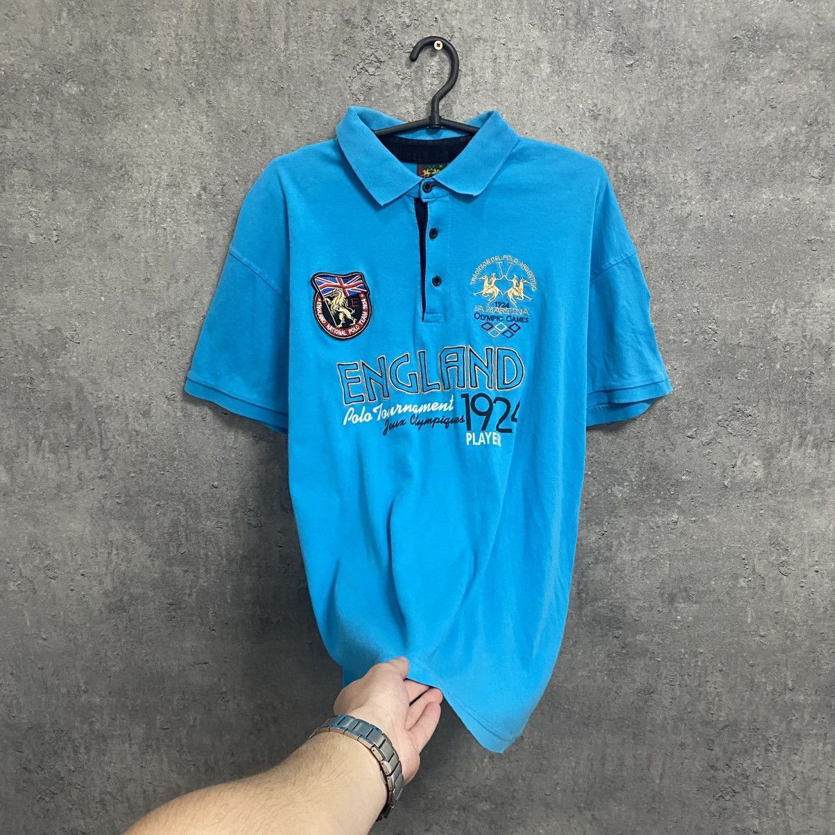La Martina Vintage Y2K La Martina England #3 Polo T-Shirt Hype Size US XL / EU 56 / 4 - 3 Thumbnail