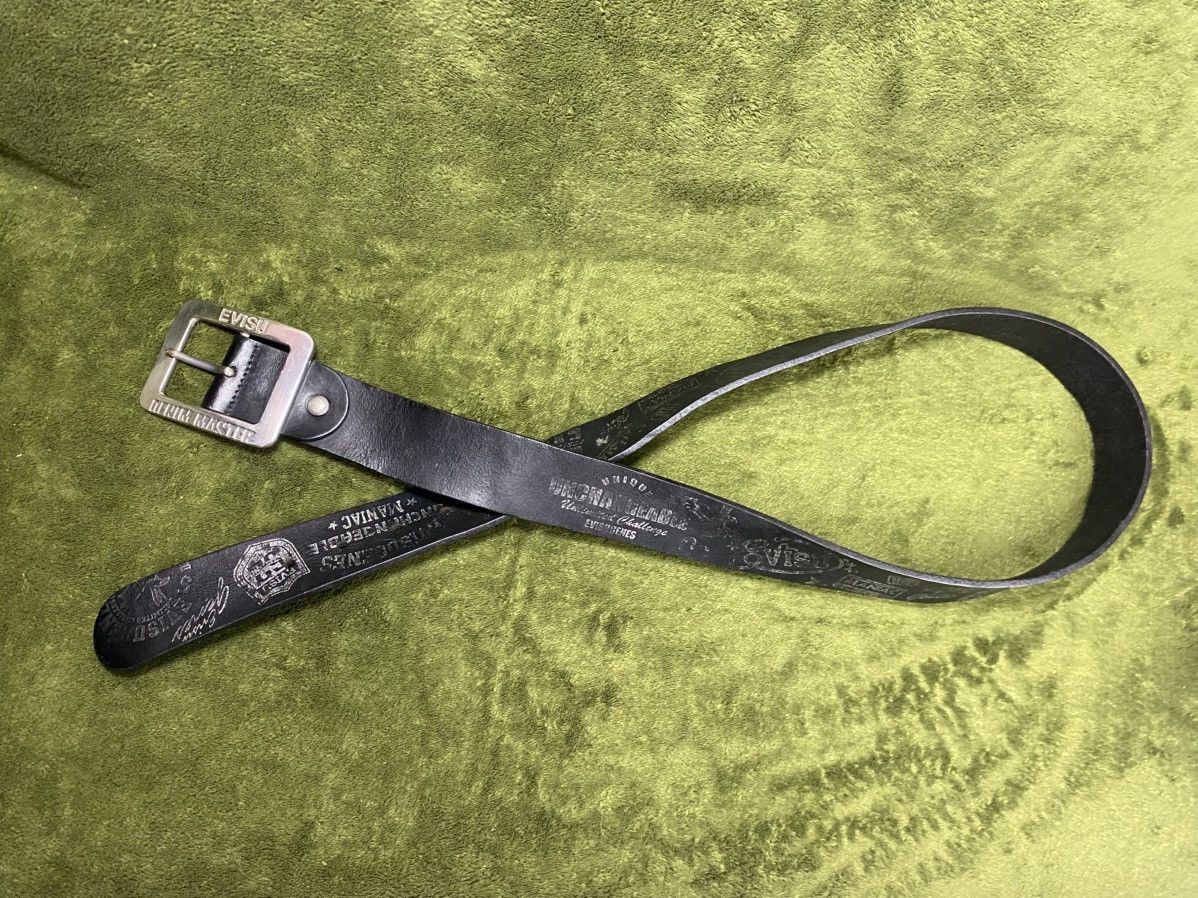Evisu Evisu black leather belt Size 36 - 5 Thumbnail