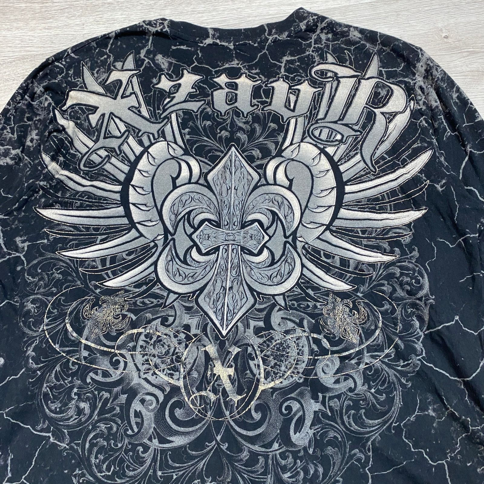 Vintage Y2K XAR Unlimited Xzavier Wing Cross Long Sleeve Shirt XL Size US XL / EU 56 / 4 - 4 Thumbnail